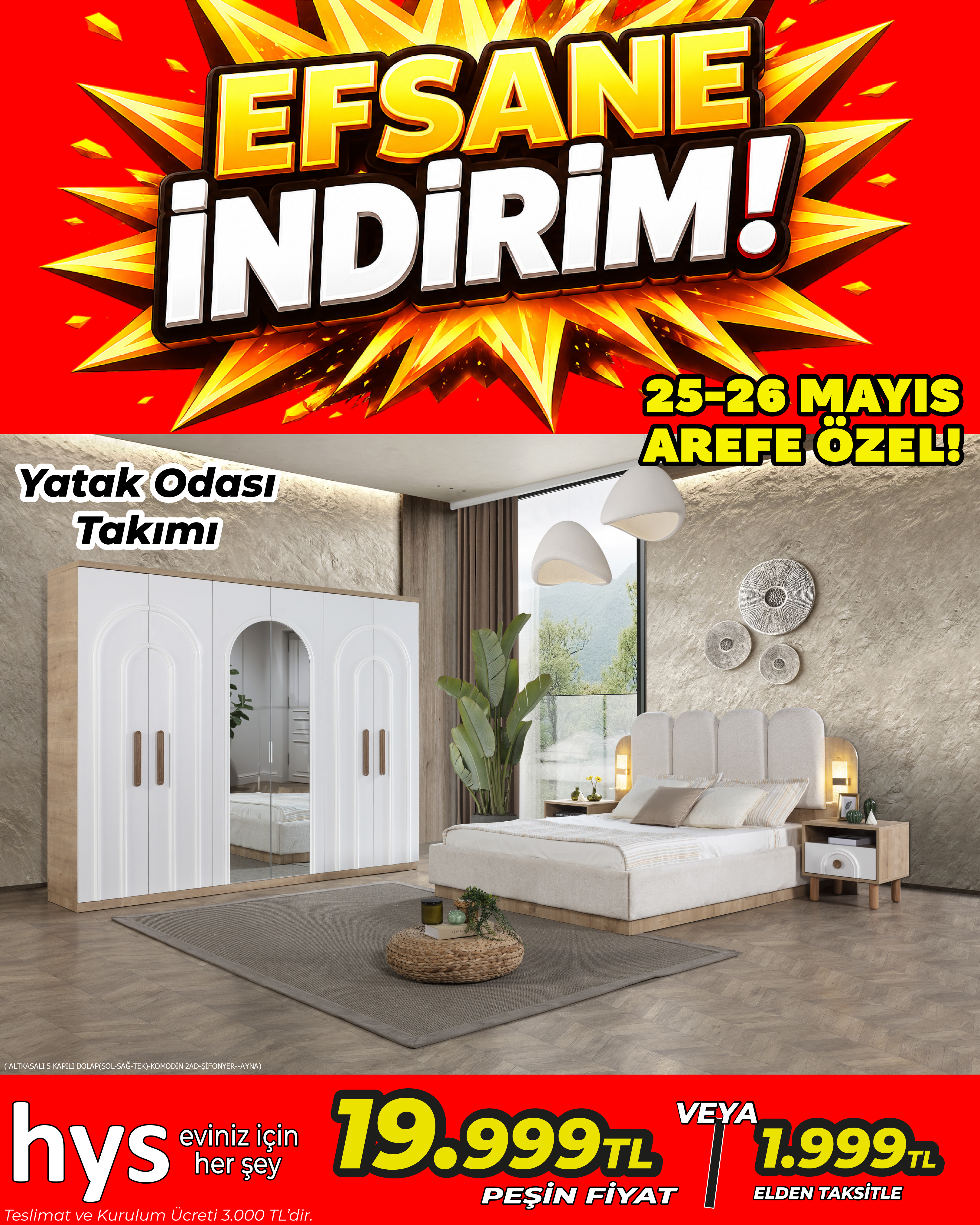 Beyaz Yatak Odası Takımı
