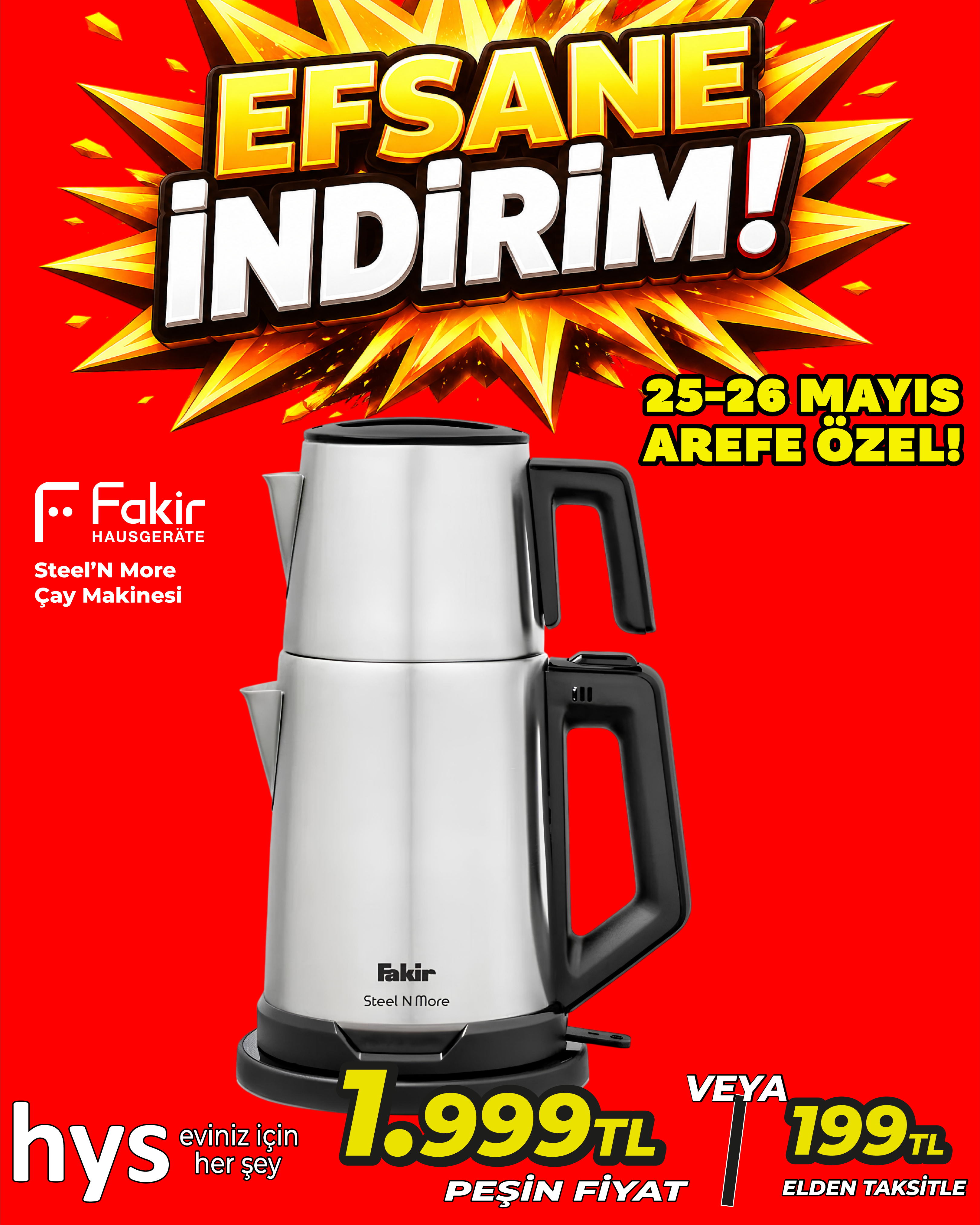 Fakir SteelN More Çay Makinesi
