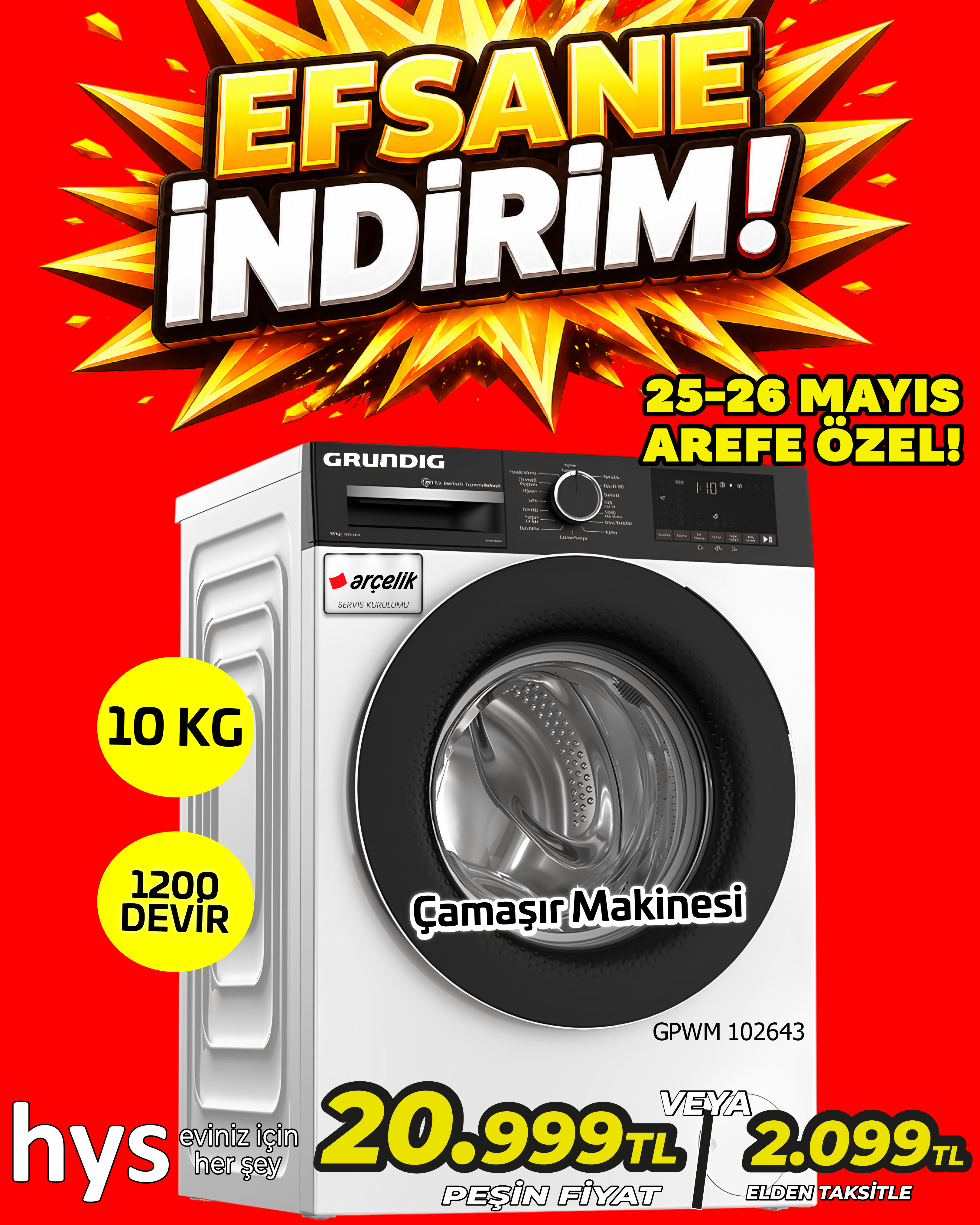 Grundig 10 Kg Çamaşır Makinesi