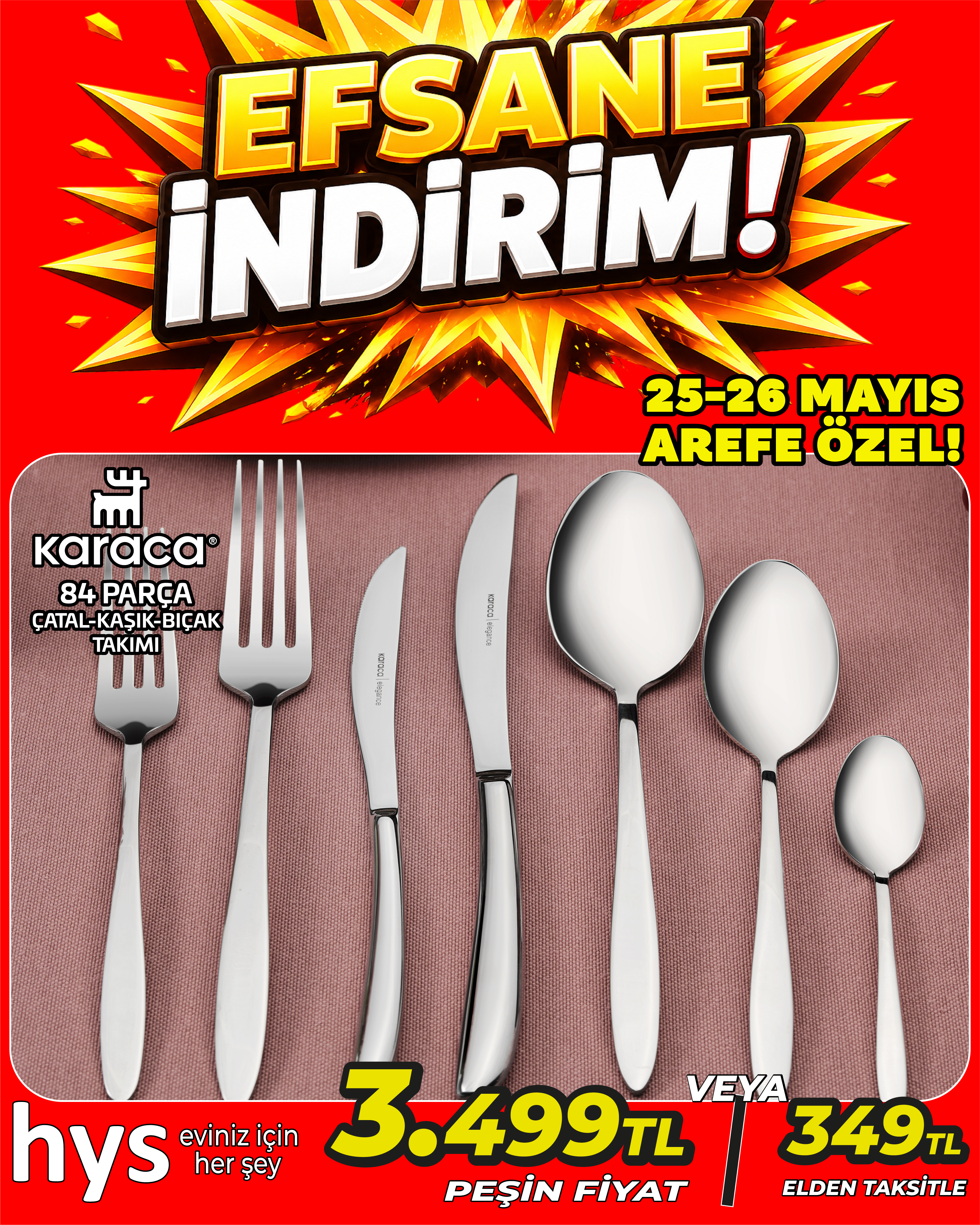 Karaca 84 Parça Çatal Kaşık Bıçak Takımı Ürün ana görseli