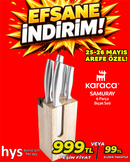 Karaca Samuray 6 Parça Bıçak Seti