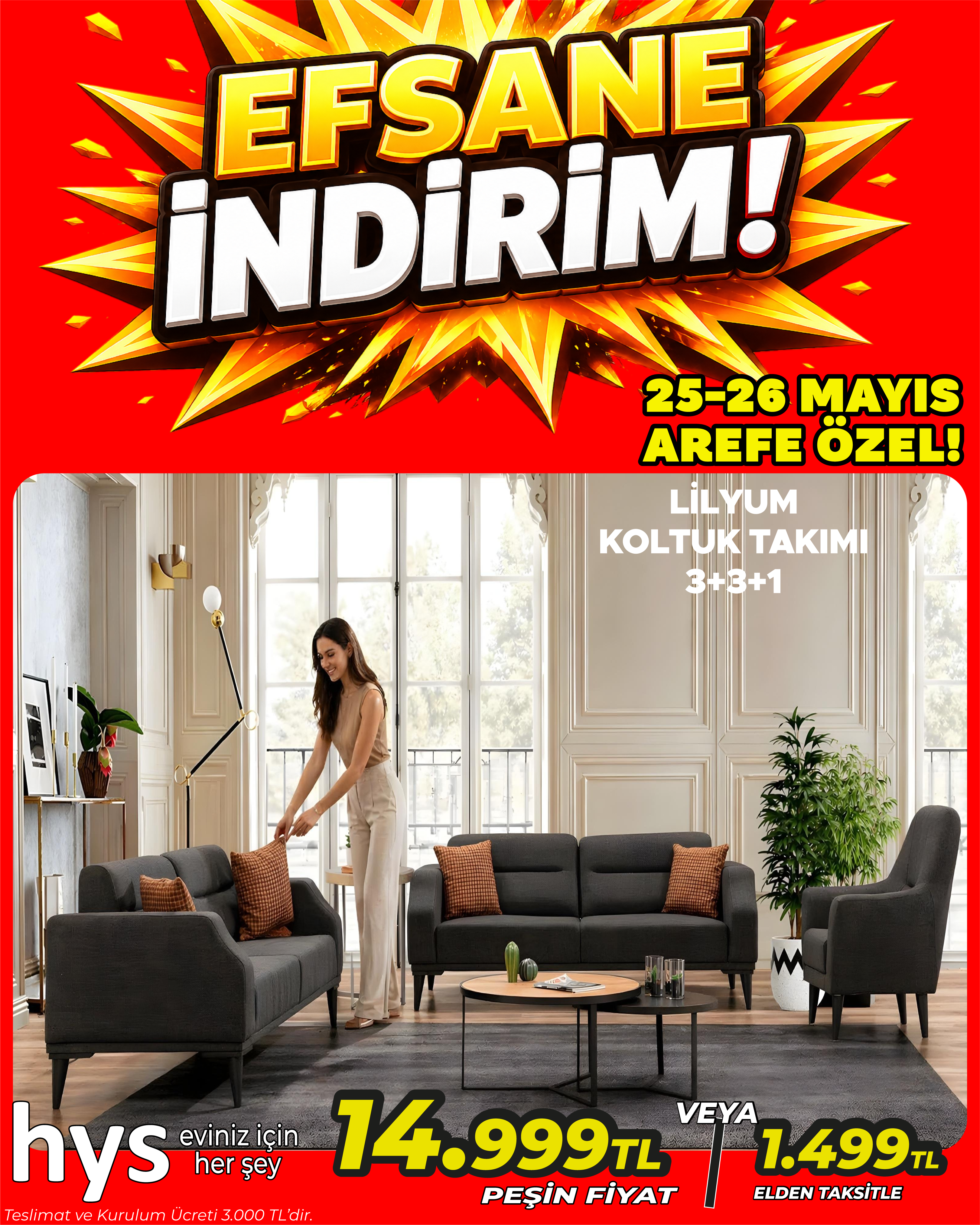 Lityum Koltuk Takımı 3+3+1 Ürün ana görseli
