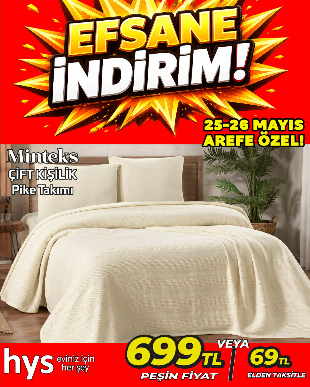 Minteks Çift Kişilik Pike Takımı