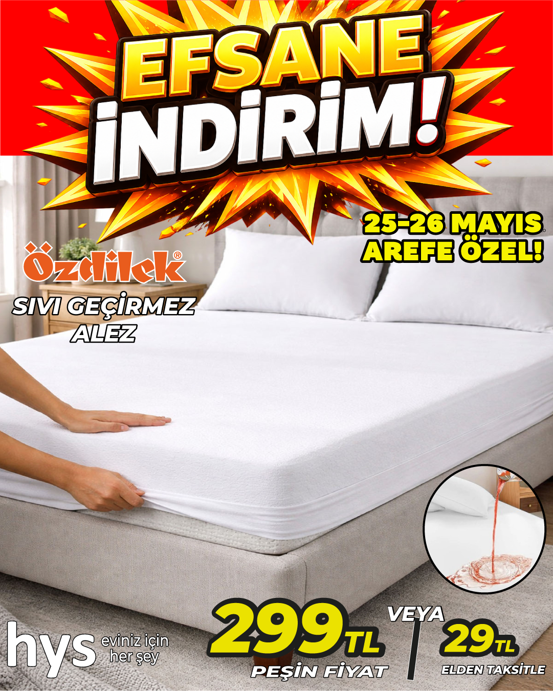 Özdilek Sıvı Geçirmez Alez