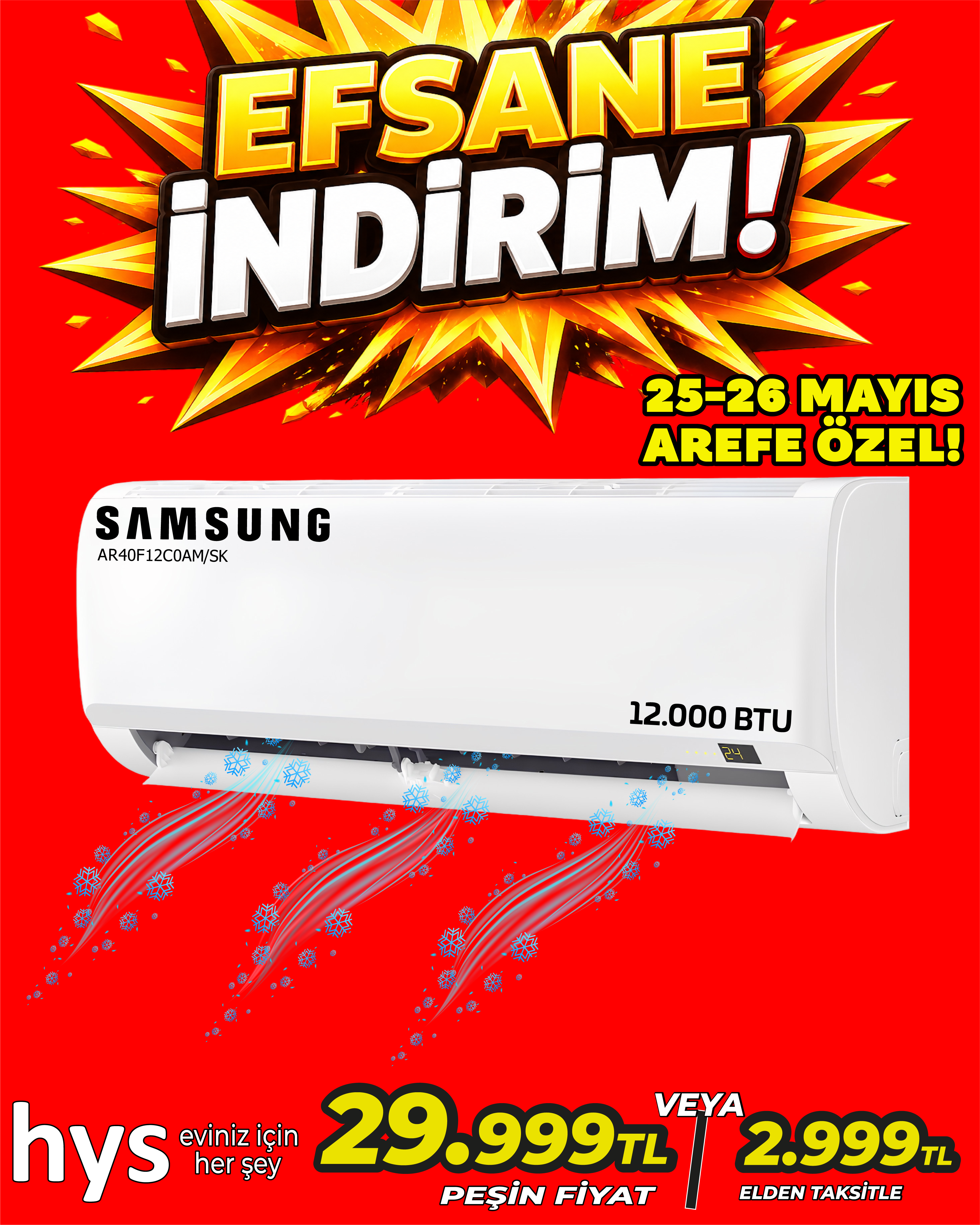 Samsung 12000 BTU Klima Ürün ana görseli