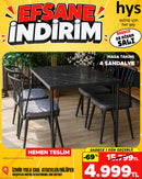 Avmpark Pera Masa + 4 Omega Sandalye