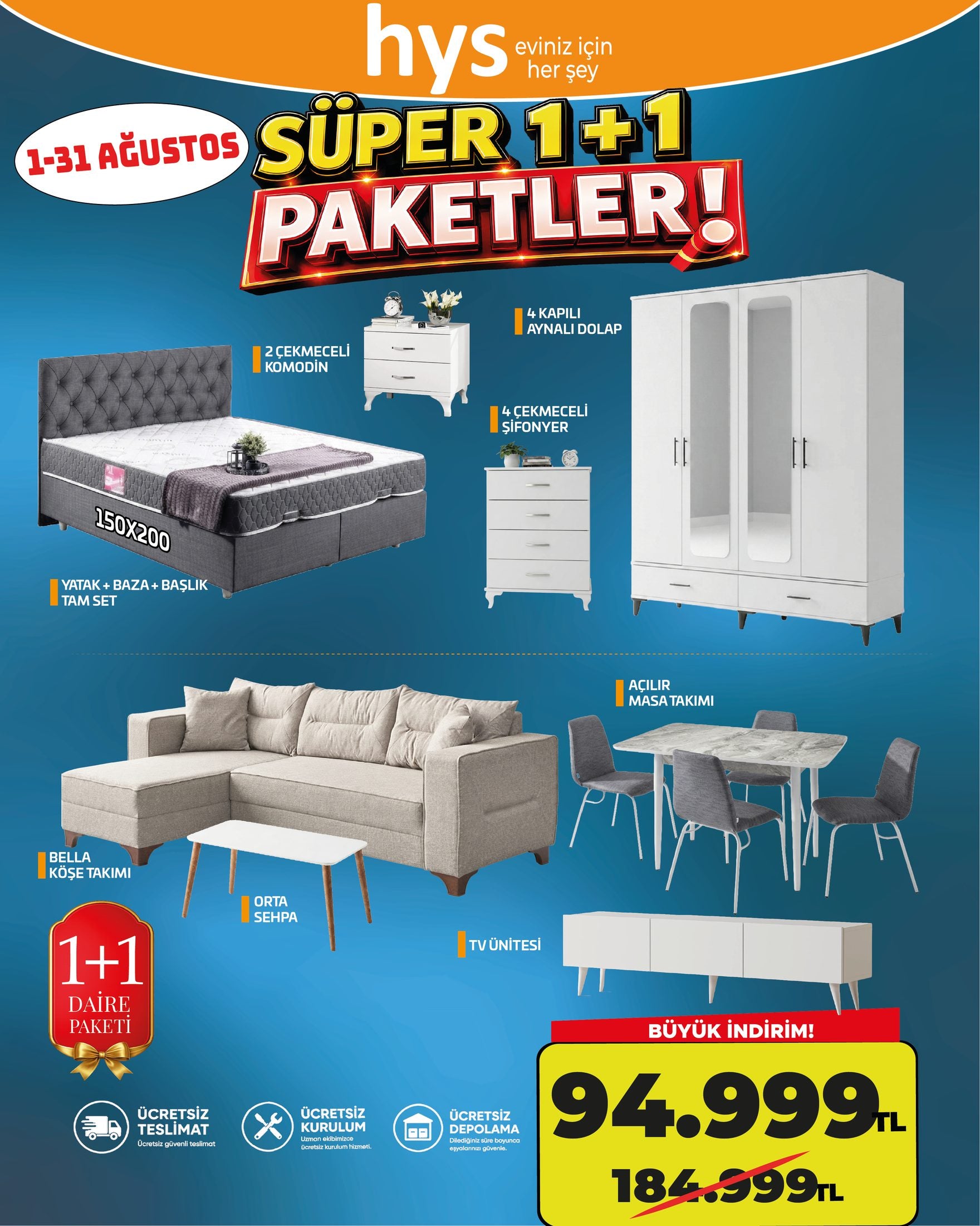 1+1 Daire Paketi 150x200