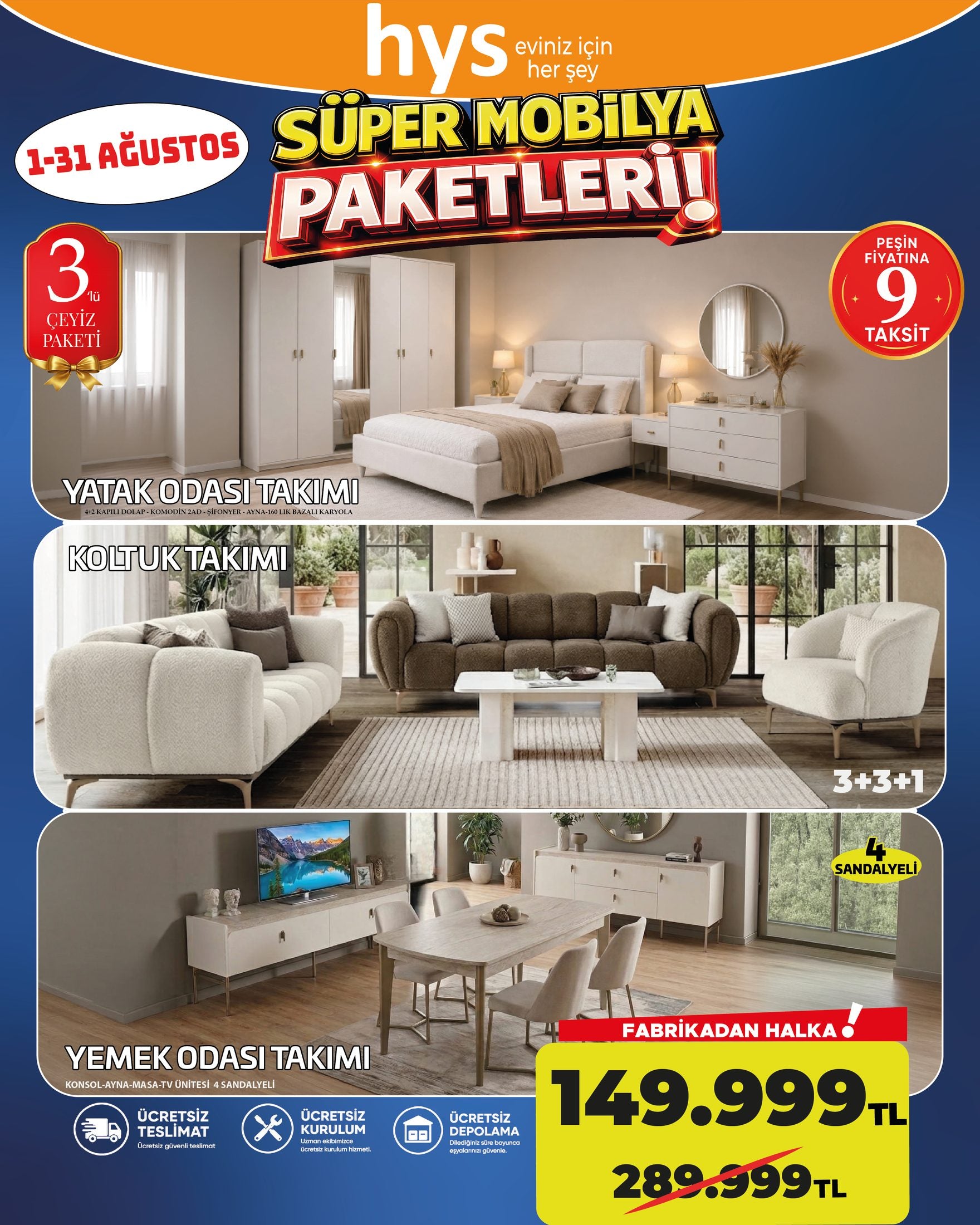 3'lü Çeyiz Paketi Vizon