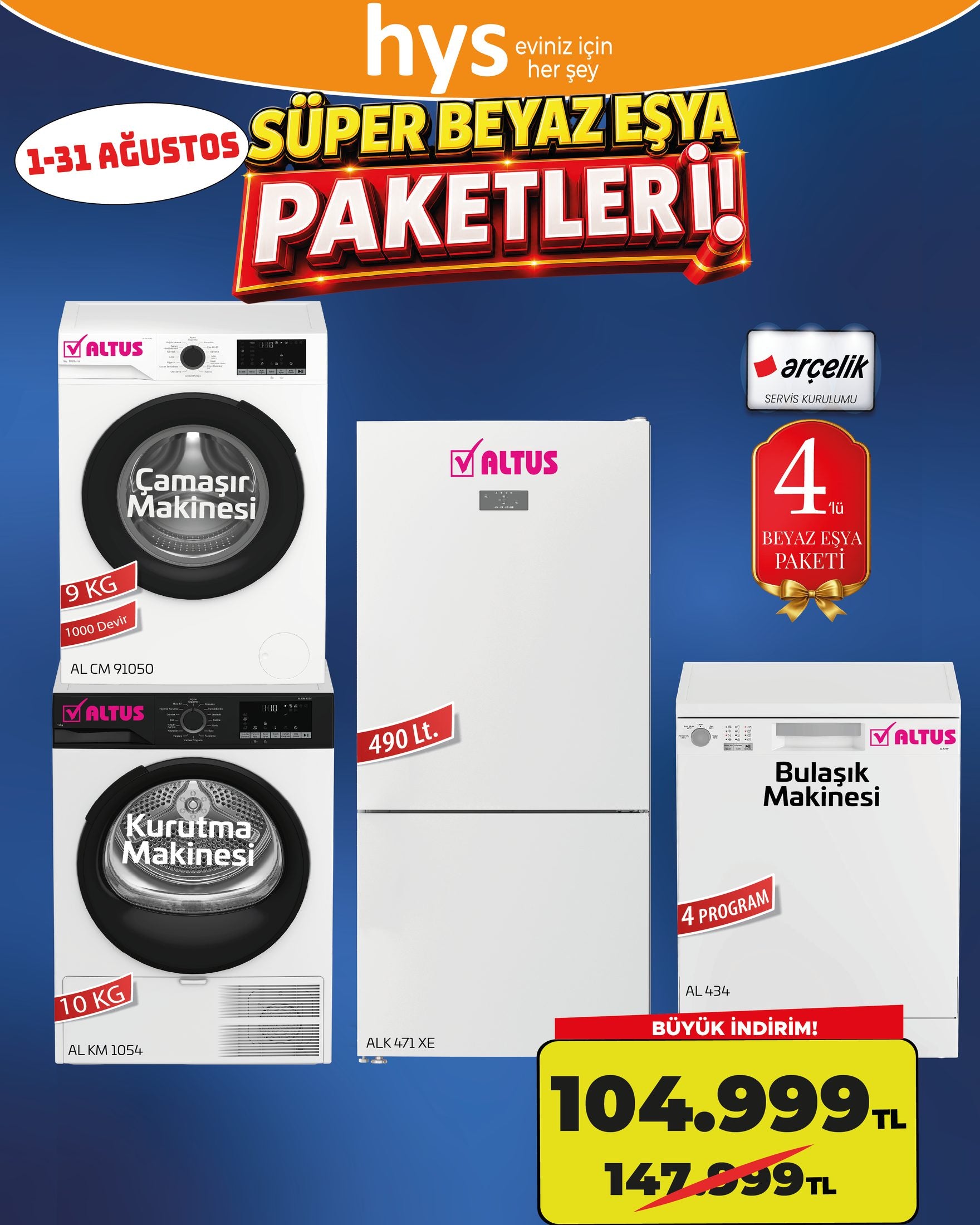 Altus Beyaz Eşya Paketi