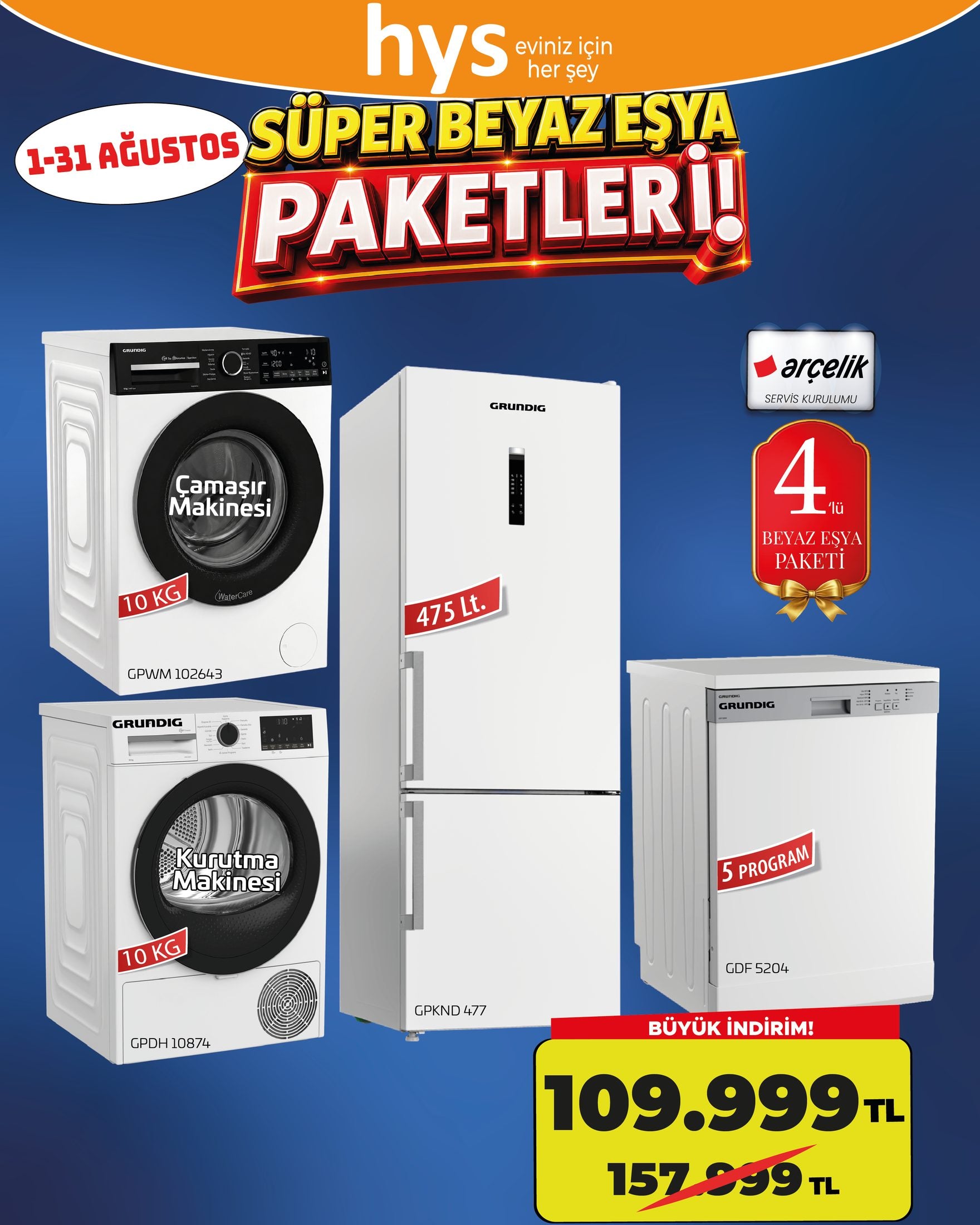 Grundig Beyaz Eşya Paketi Ürün ana görseli