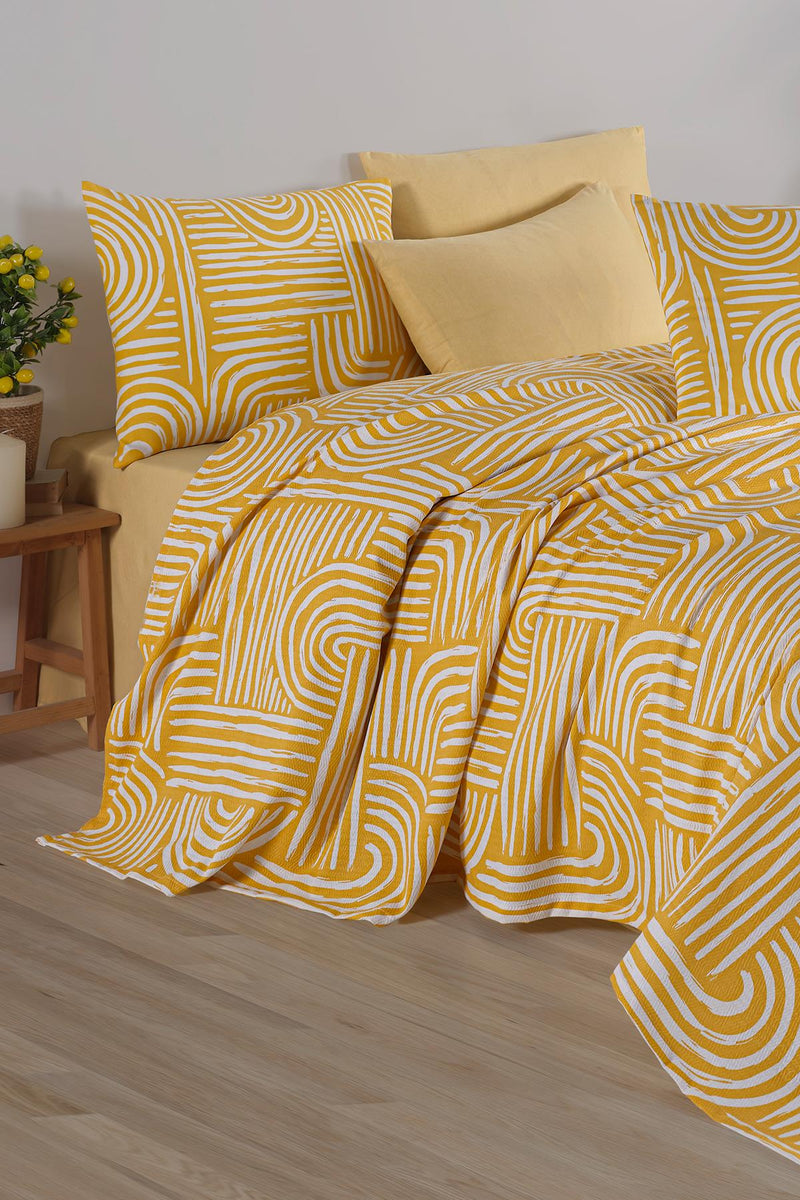 Minteks Çift Kişilik Nevresim Takımı (Sarı)