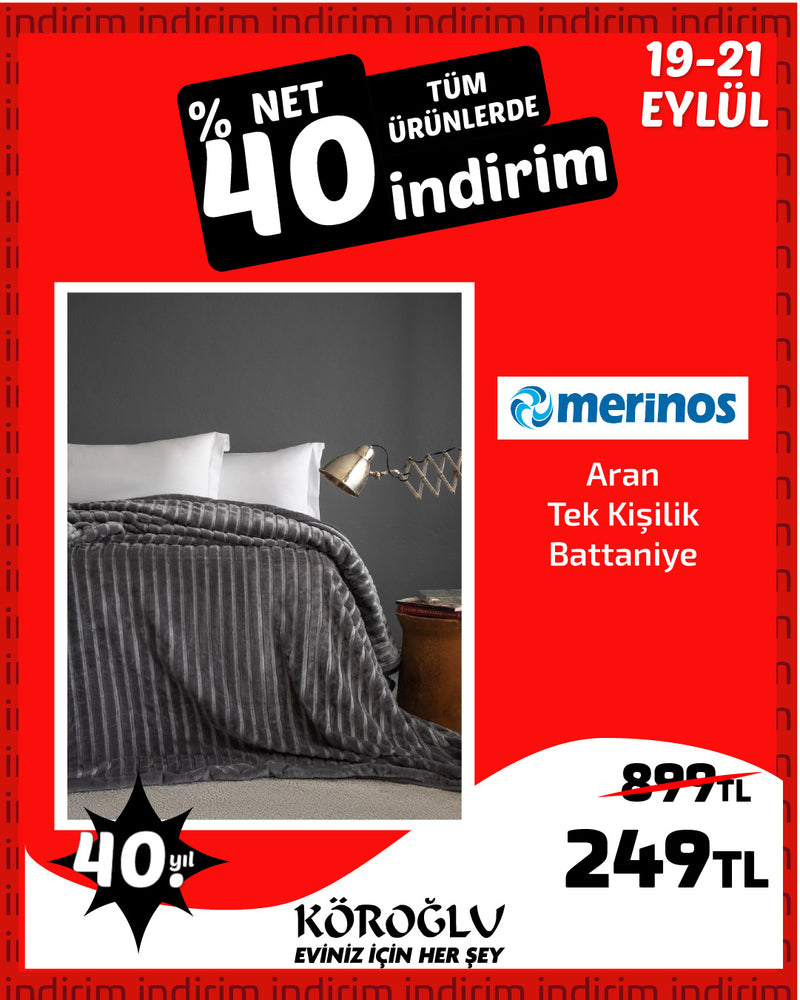 Aran Tek Kişilik Battaniye