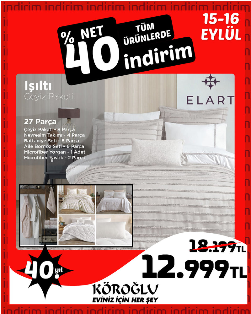 Elart Işıltı Çeyiz Paketi 27 Parça