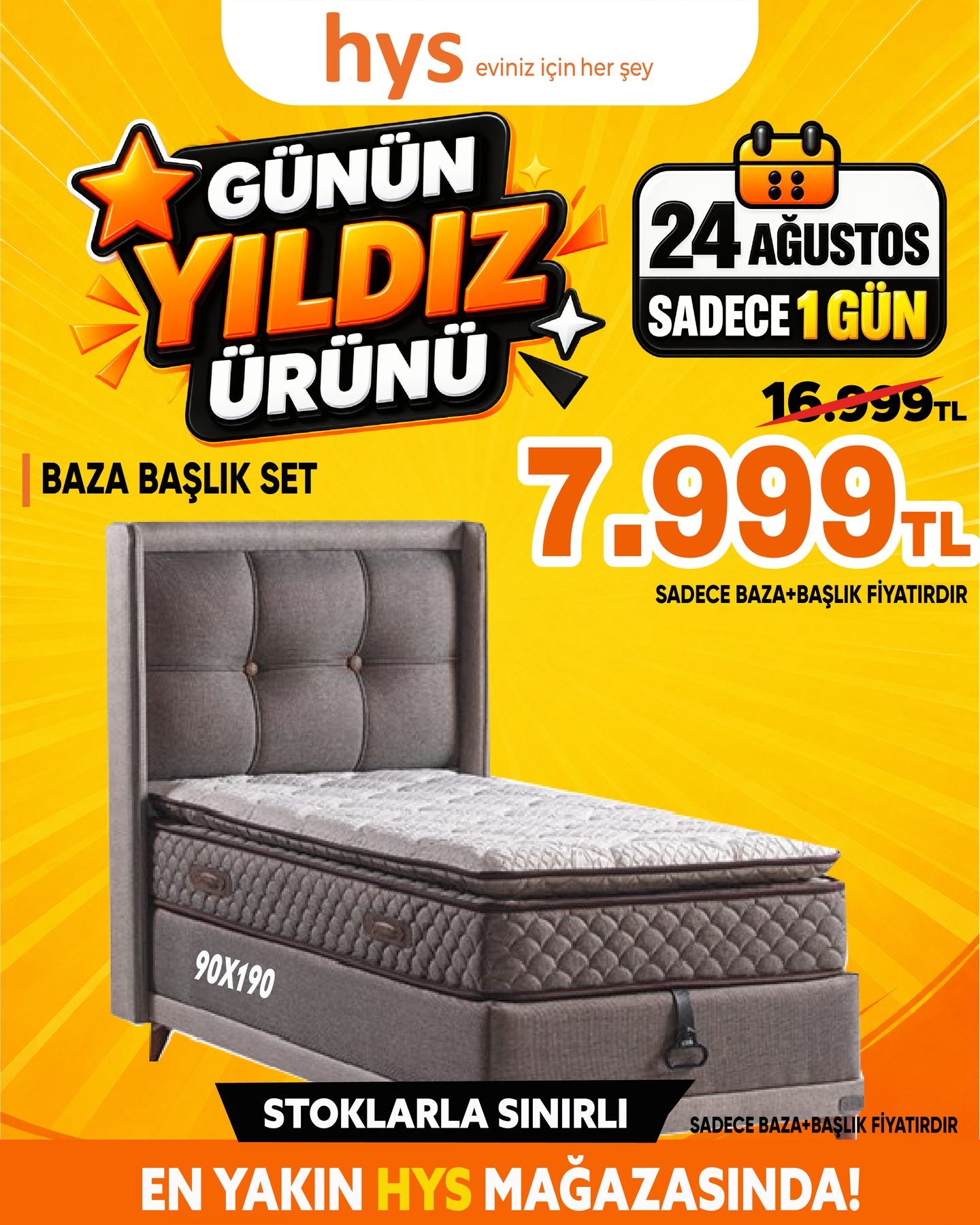Baza Başlık Set 90x190