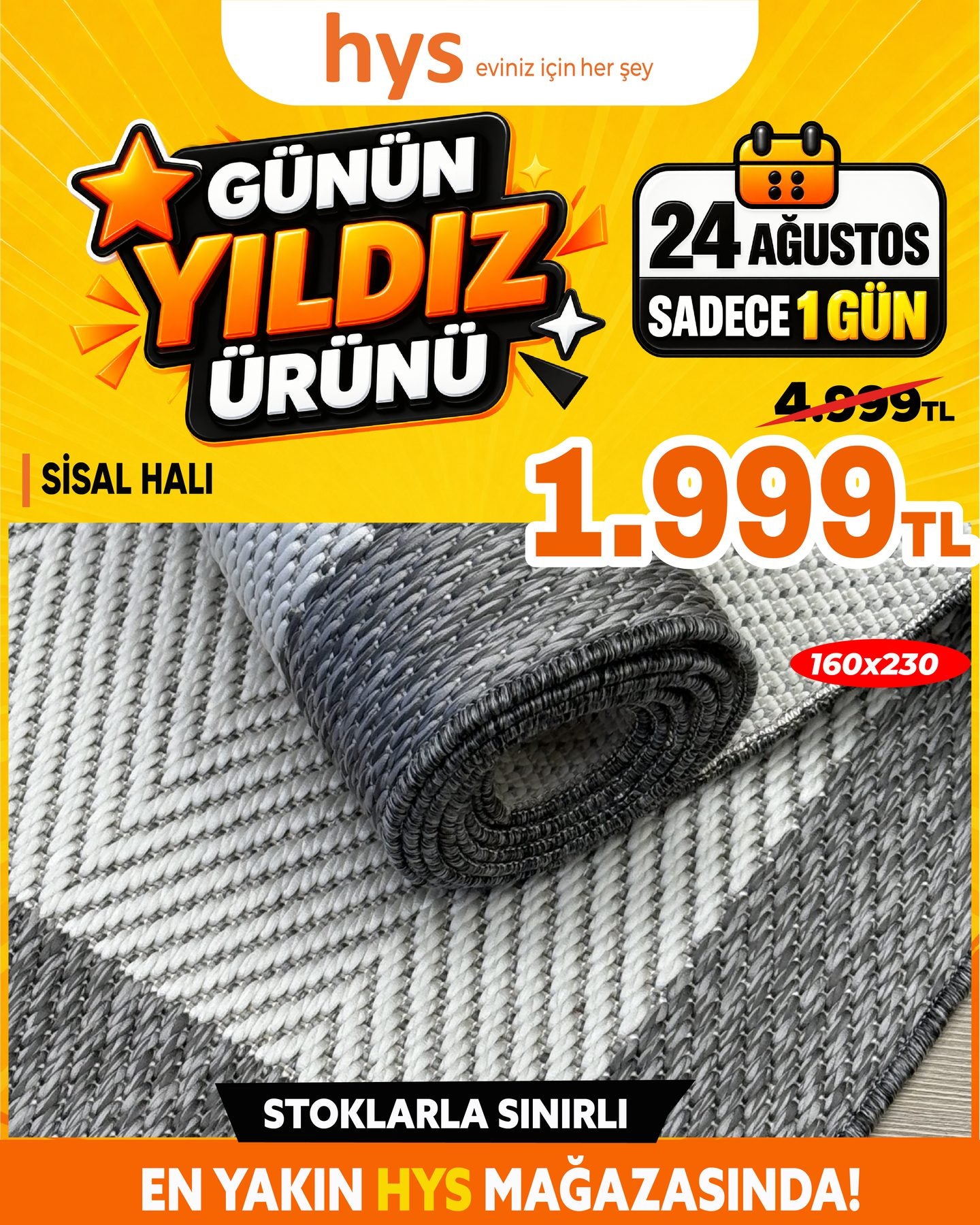 Sisal Halı 160x230 Ürün ana görseli