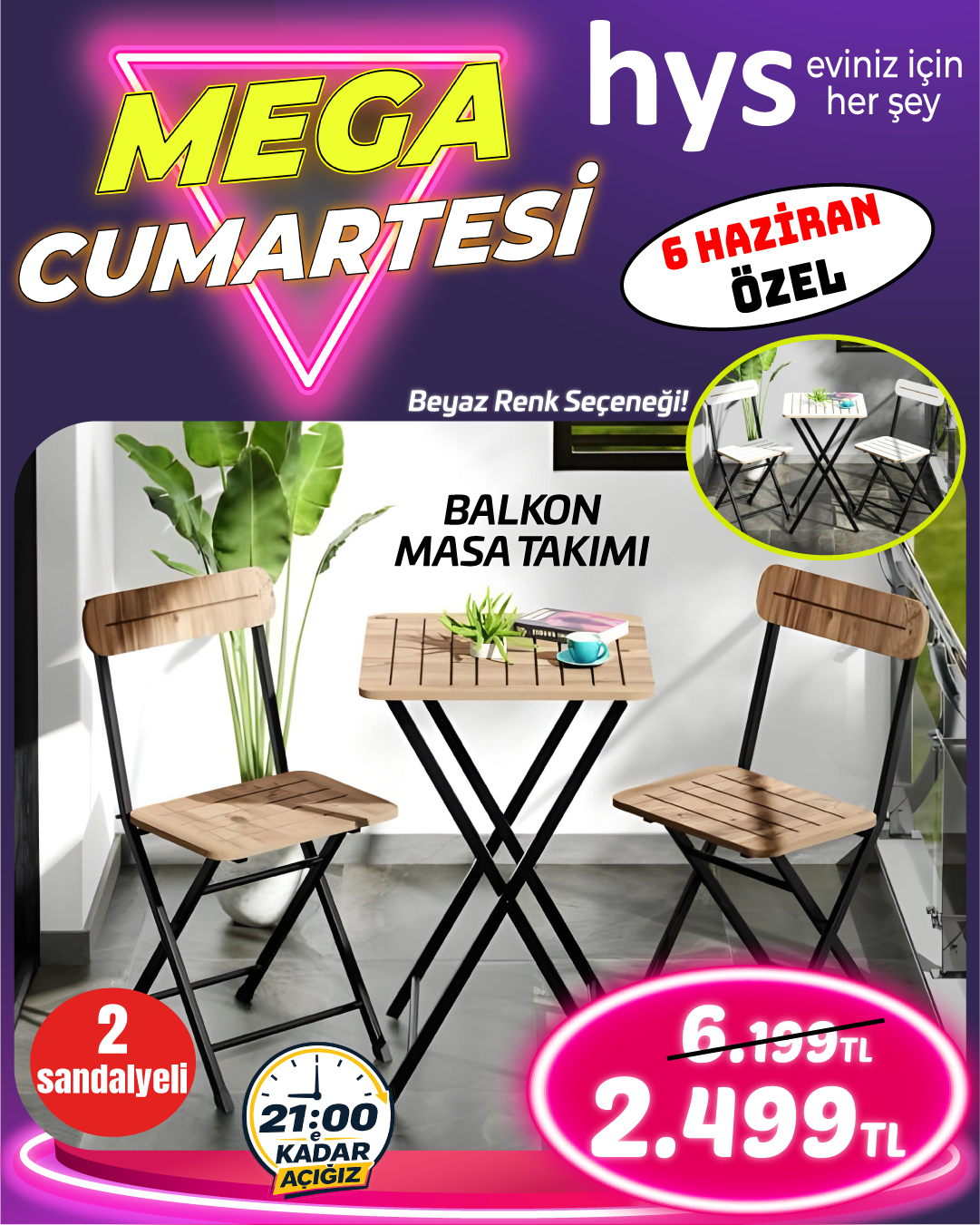 Balkon Masa Takımı Ürün ana görseli