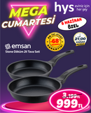 Emsan Stone Döküm 2'li Tava Seti
