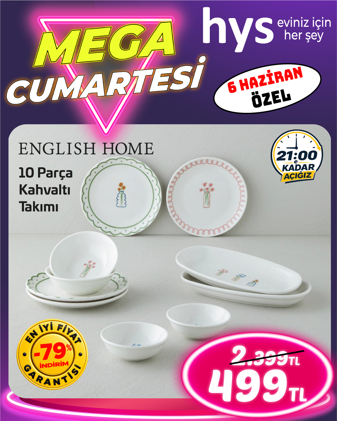 English Home 10 Parça Kahvaltı Takımı Ürün ana görseli