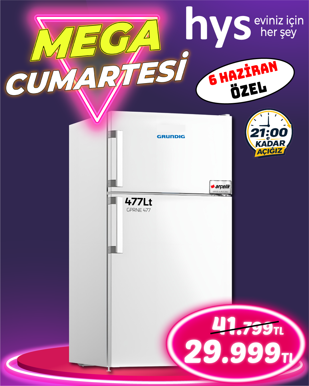 Grundig GPRNE 477 Buzdolabı