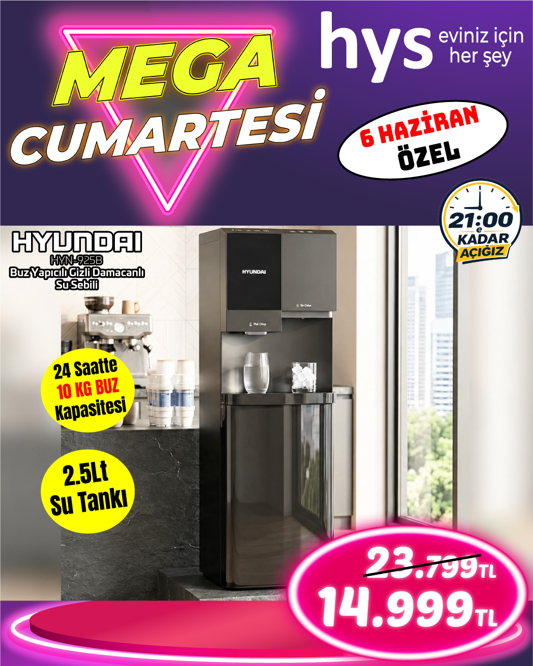 Hyundai HYN 925B Su Sebili Ürün ana görseli