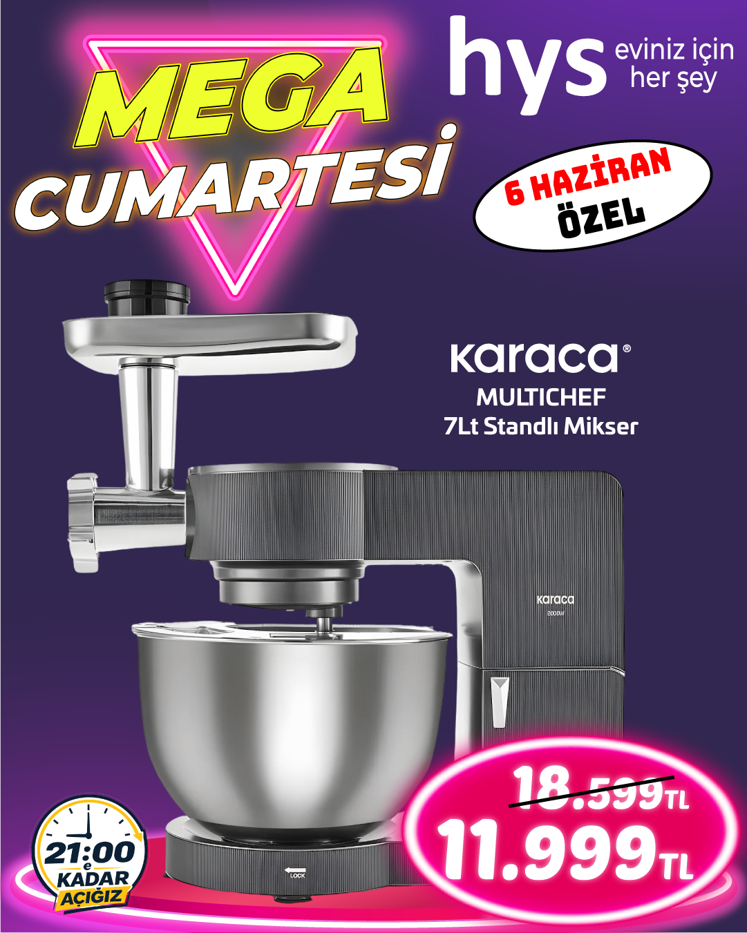 Karaca MultiChef 7Lt Standlı Mikser Ürün ana görseli