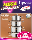 Karaca PowerSteel 8 Parça Çelik Tencere Seti