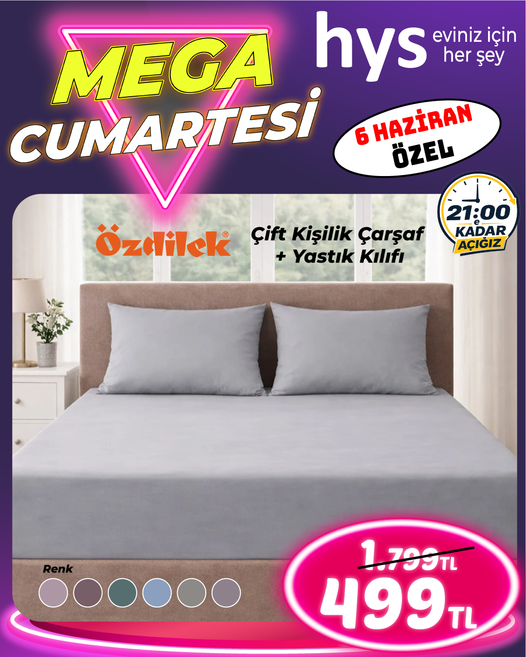Ozdilek Çift Kişilik Çarşaf Yastık Kilifi Ürün ana görseli
