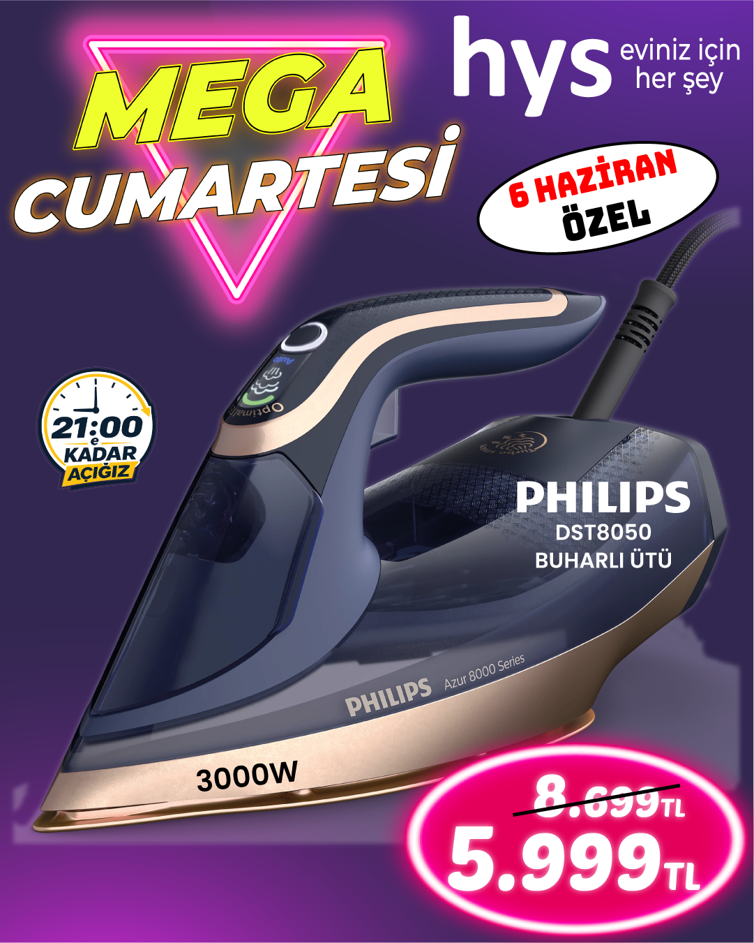 Philips Dst8050 Buharli Ütü Ürün ana görseli