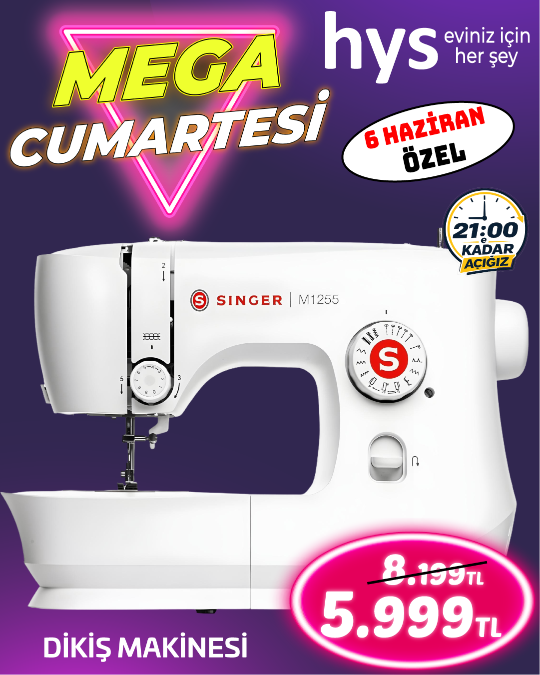 Singer M1255 Dikiş Makinesi