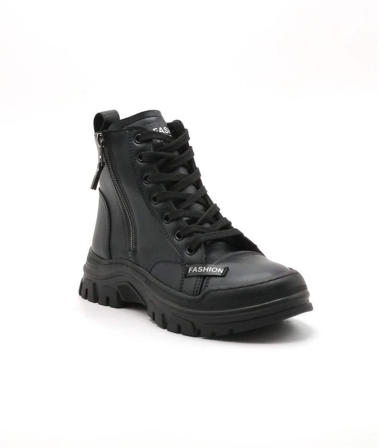 Siyah Kışlık Bot (Yandan Fermuarlı)