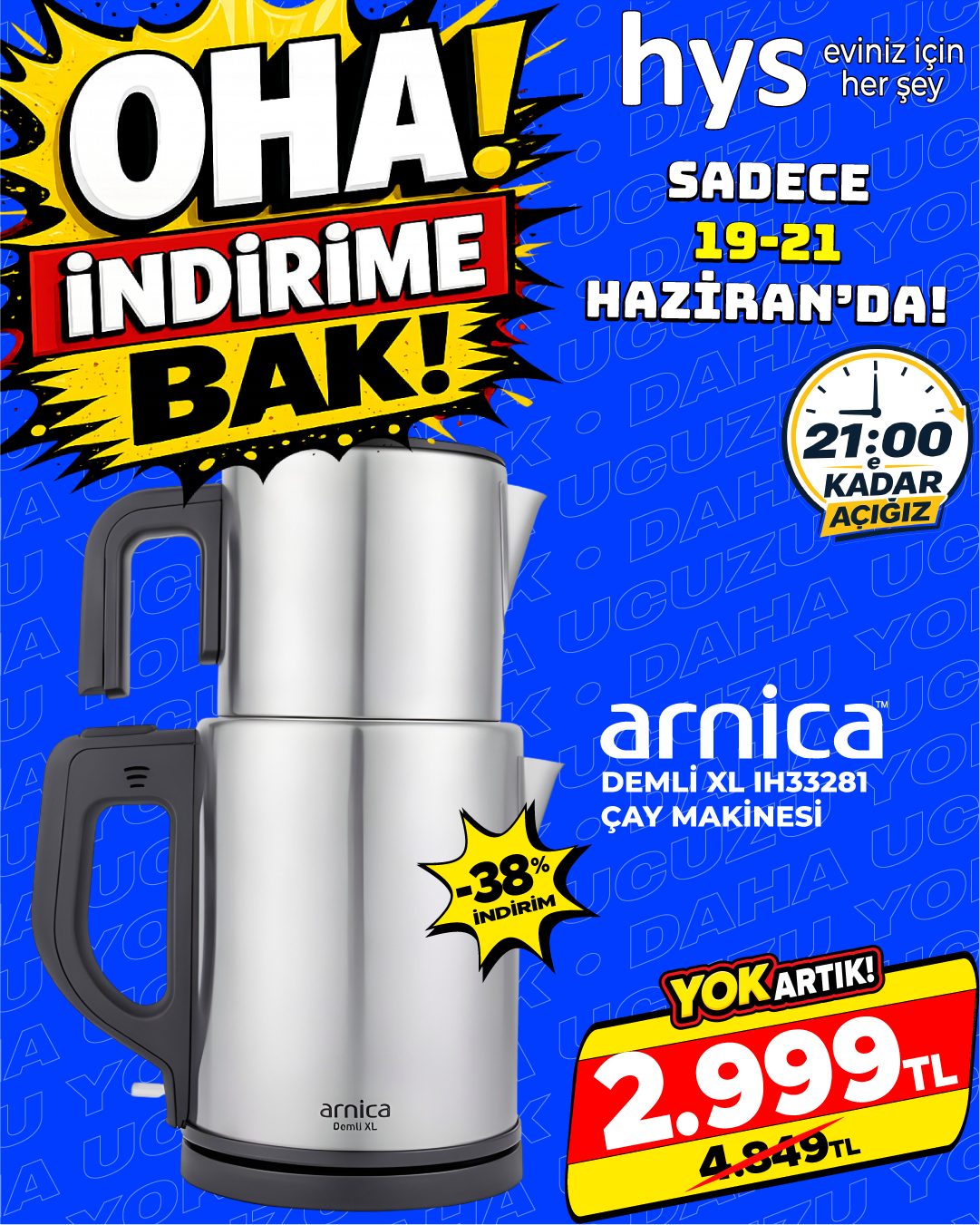 Arnica Demli XL IH33281 Çay Makinesi