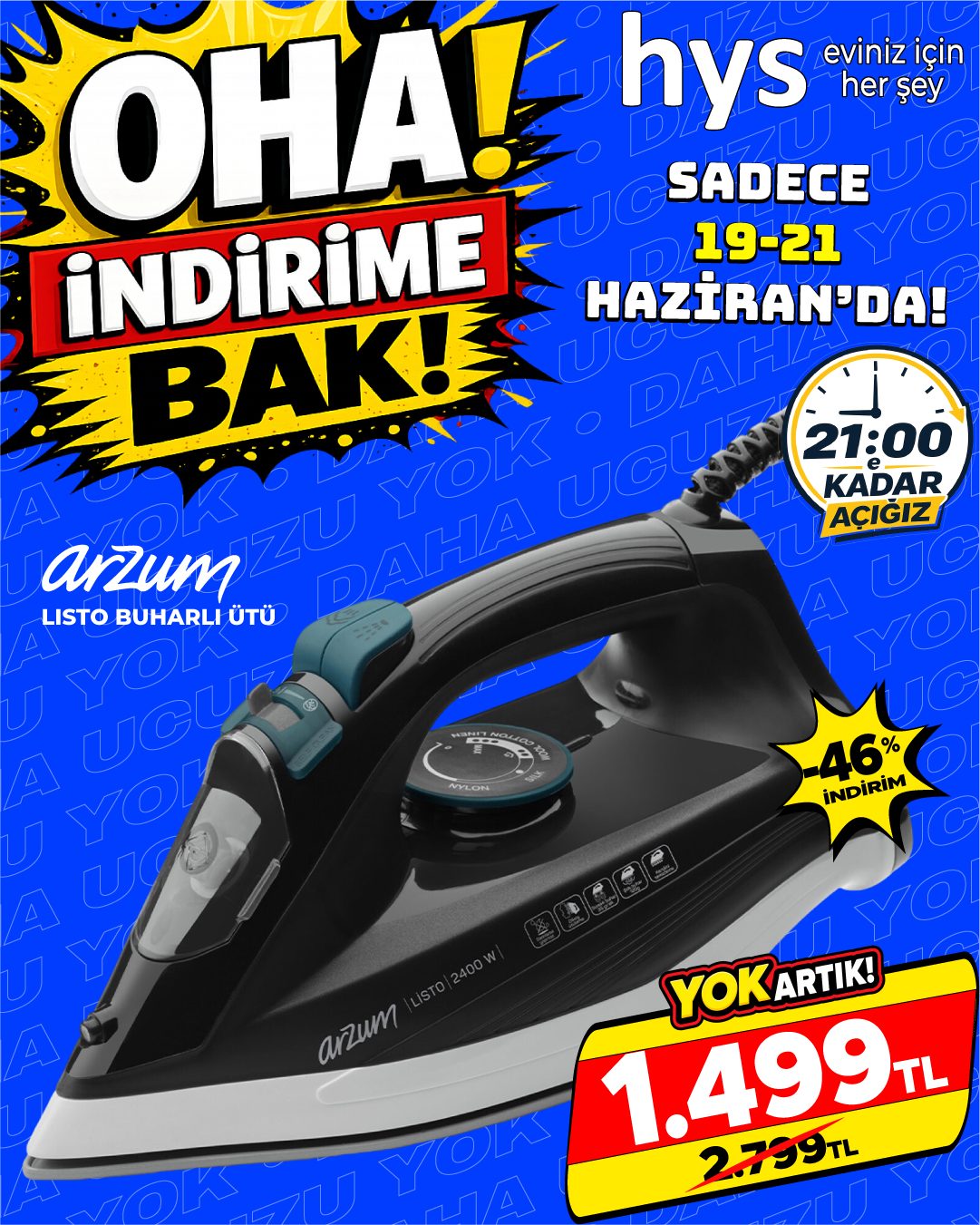 Arzum Listo Buharlı Ütü