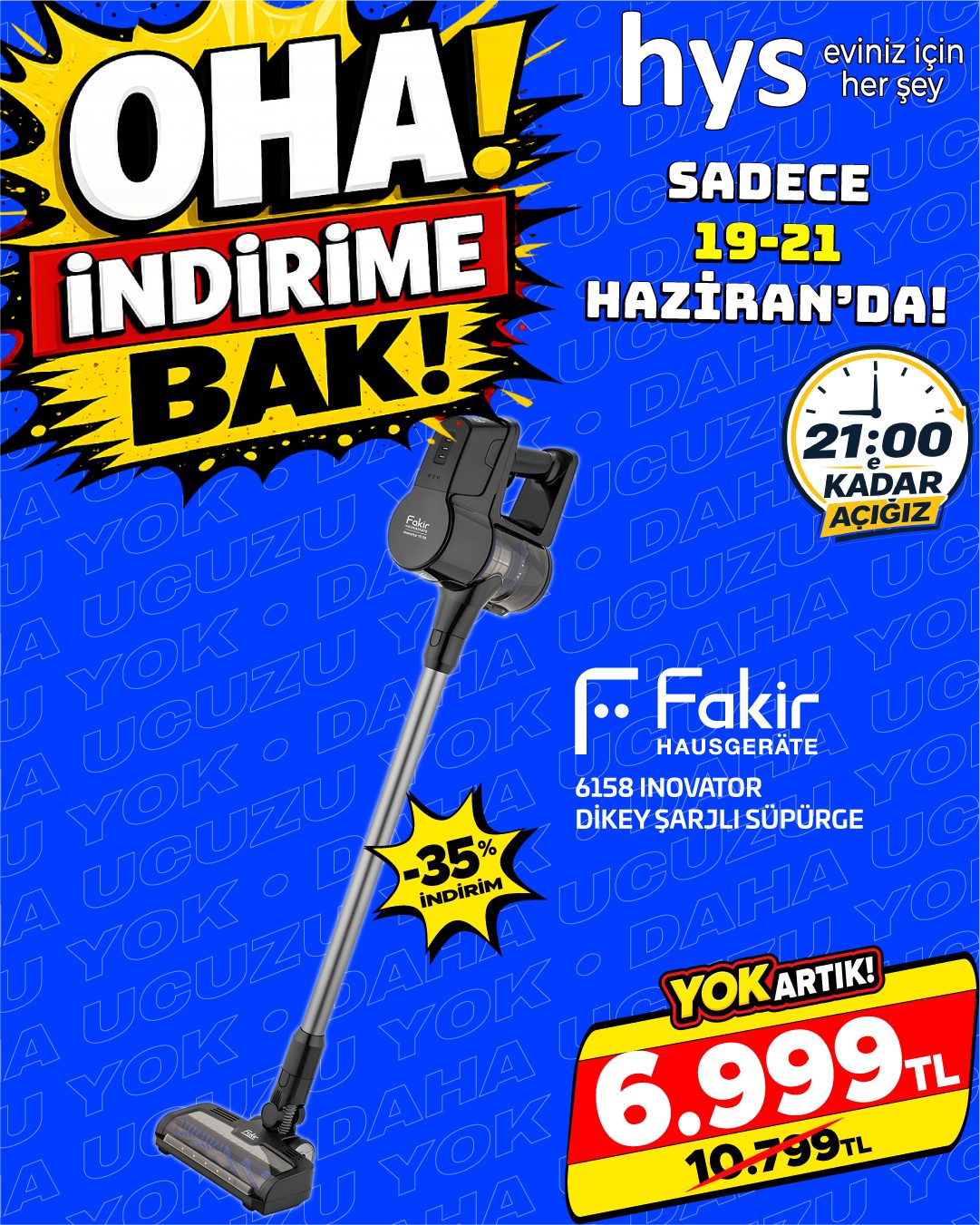 Fakir 6158 İnovator Dikey Şarjlı Süpürge