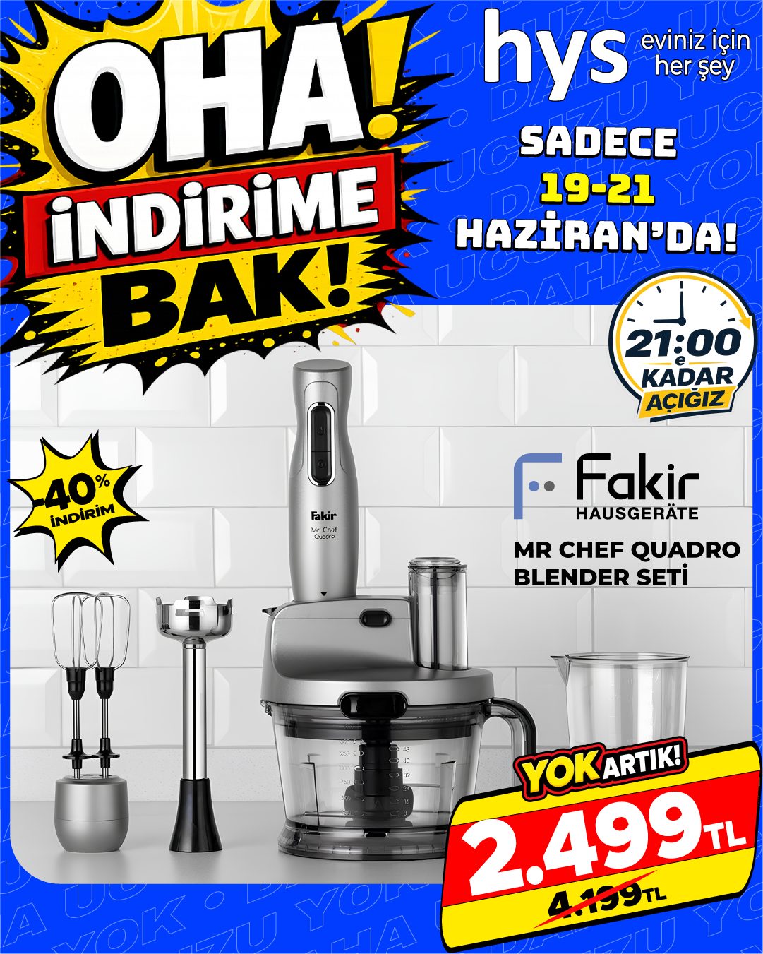Fakir Mr Chef Quadro Blender Seti
