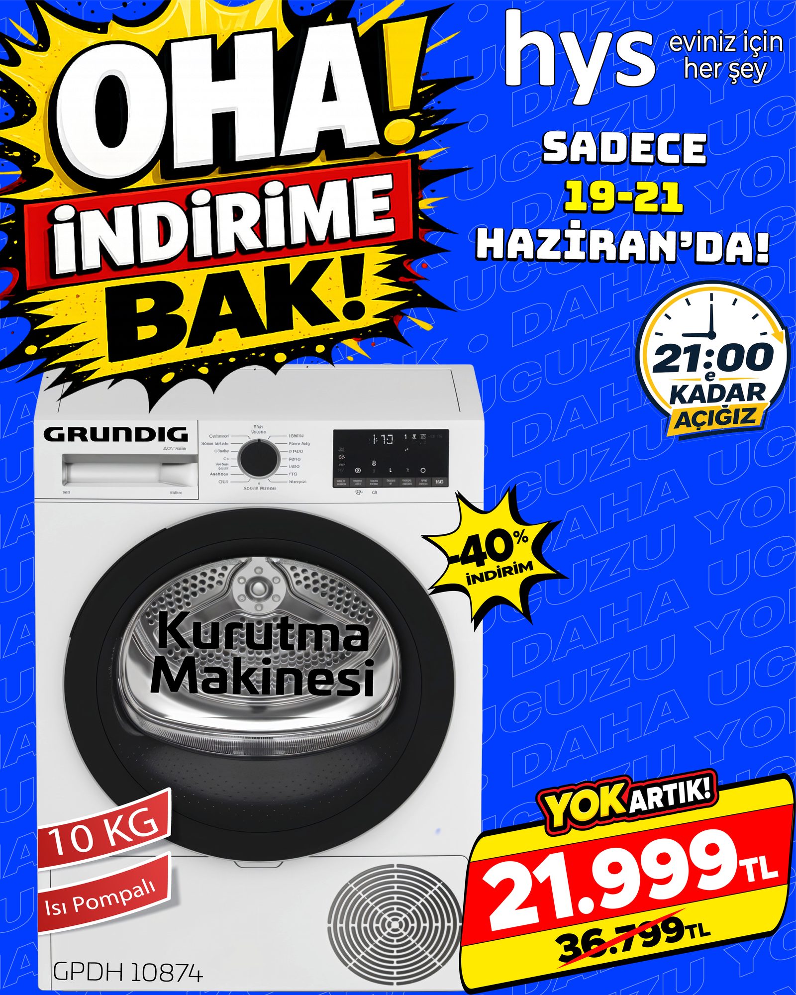 Grundig GPDH 10874 Kurutma Makinesi Ürün ana görseli