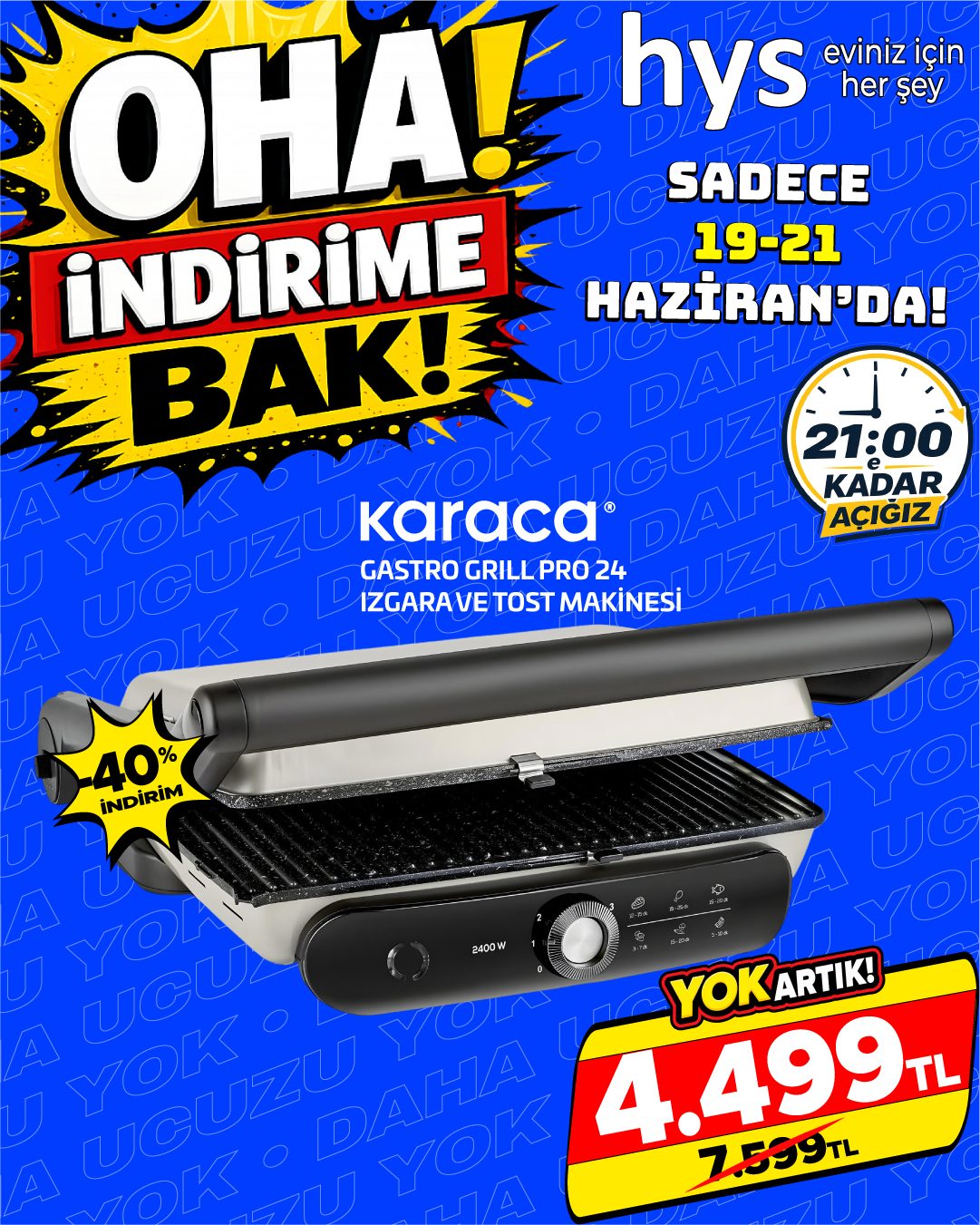 Karaca Gastro Grill Pro 24 Izgara ve Tost Makinesi