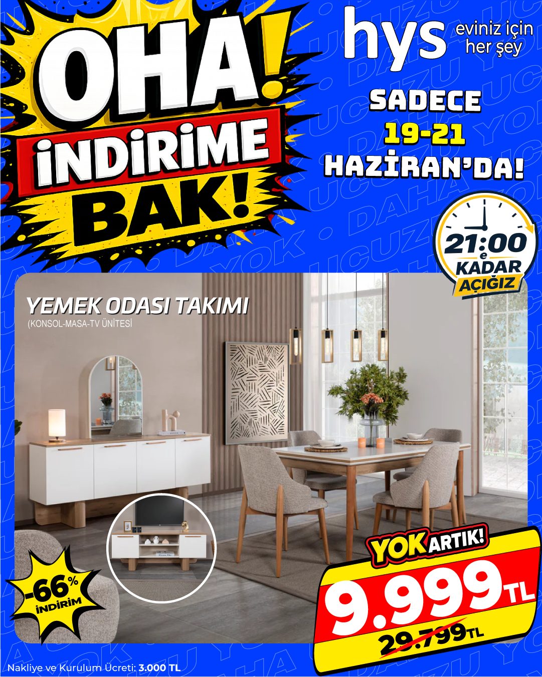 Yemek Odası Takımı Konsol Masa TV Ünitesi
