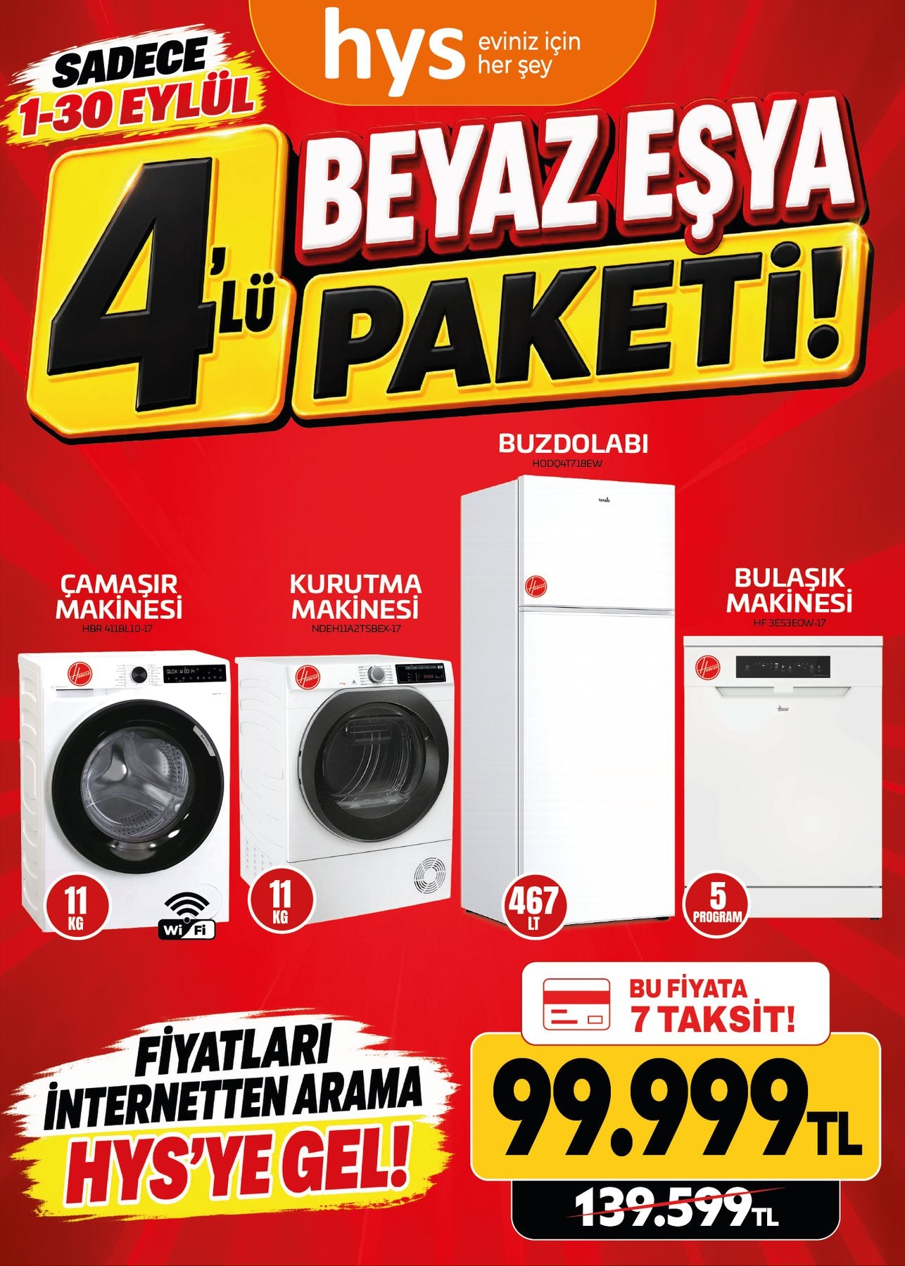 Beyaz Eşya Paketi 4'lü Model 1 Ürün ana görseli