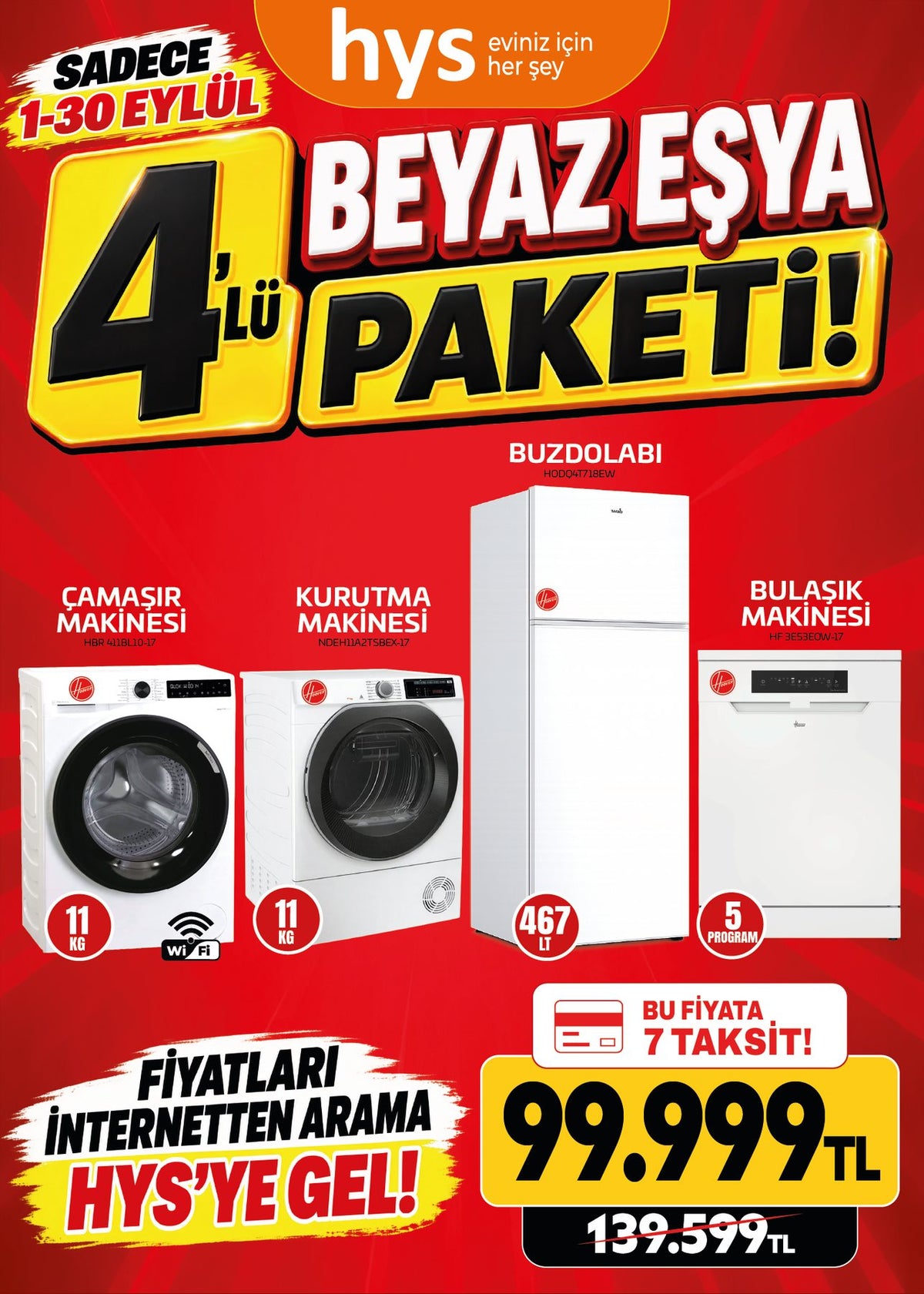 Beyaz Eşya Paketi 4'lü Model 1