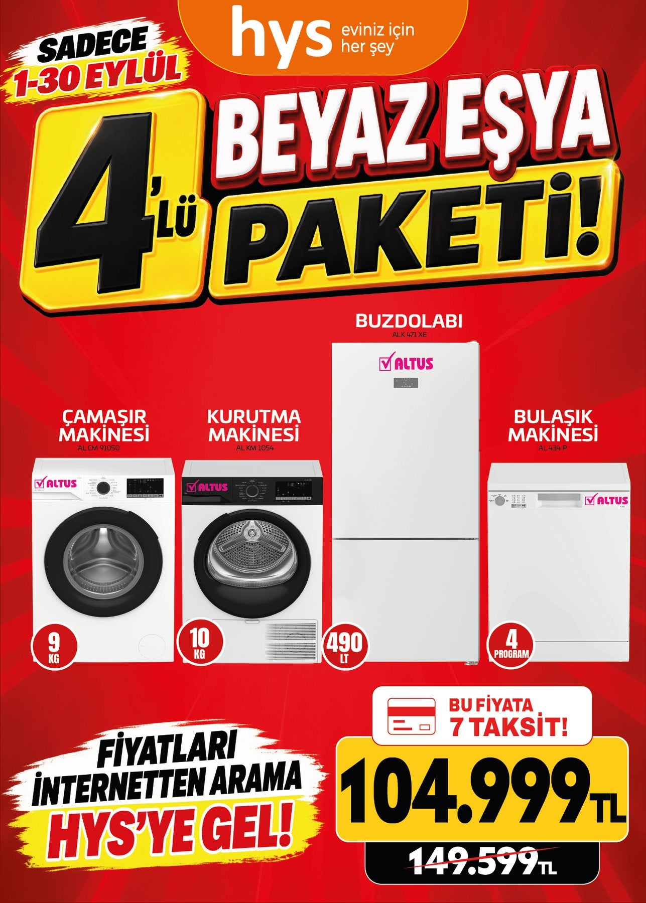 Beyaz Eşya Paketi 4'lü Model 2
