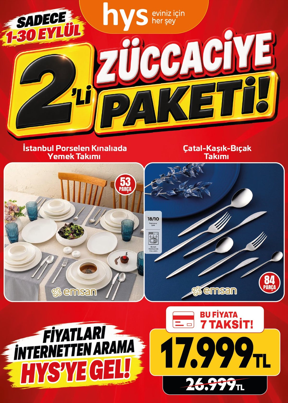 İstanbul Porselen Kahvaltı ve Çatal Kaşık Bıçak Paketi