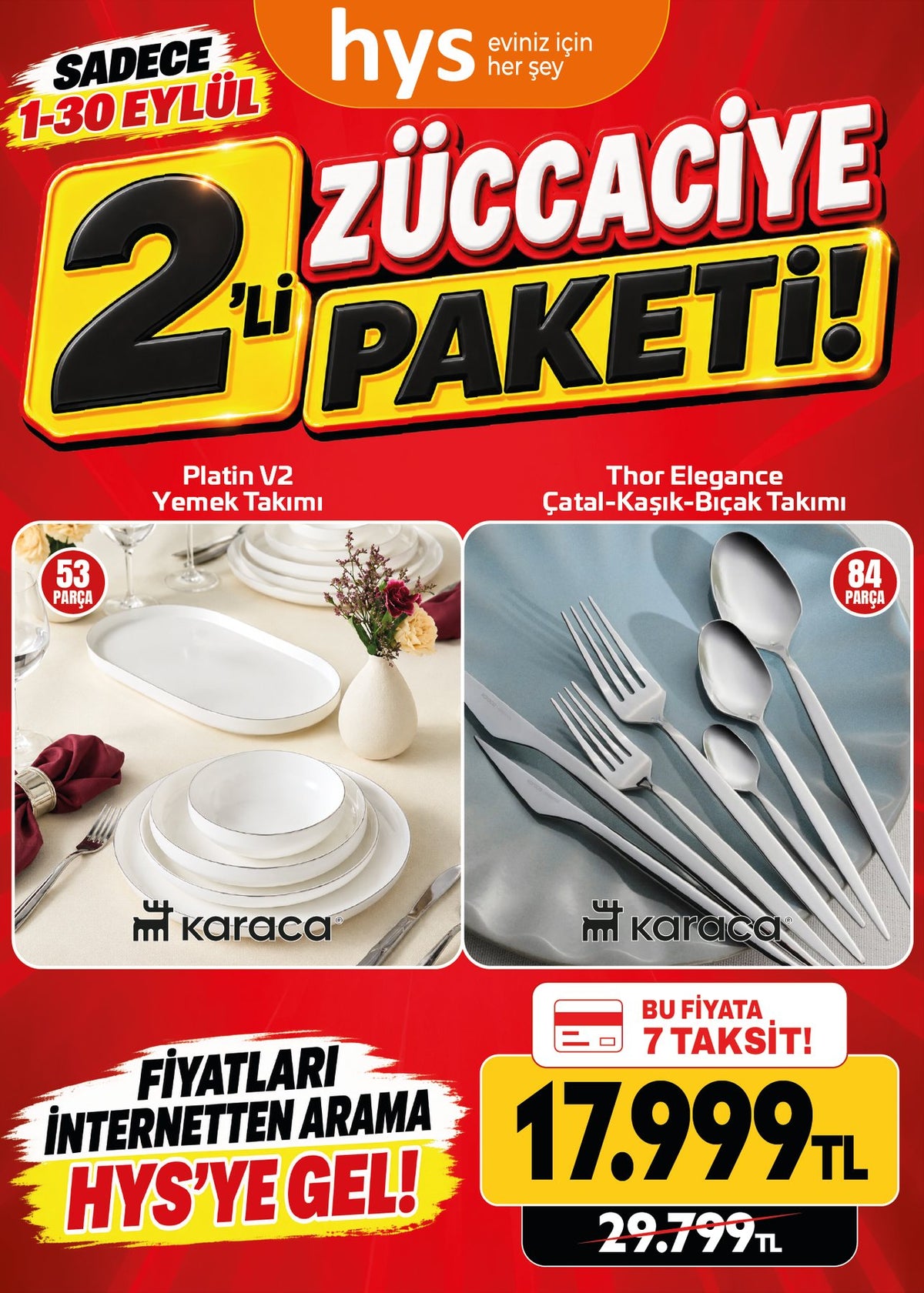 Karaca Platin V2 Yemek ve That Elegance Çatal Kaşık Paketi
