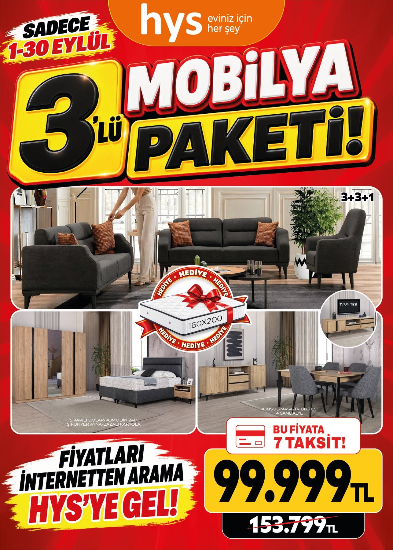 Mobilya Paketi 3'lü Model 1