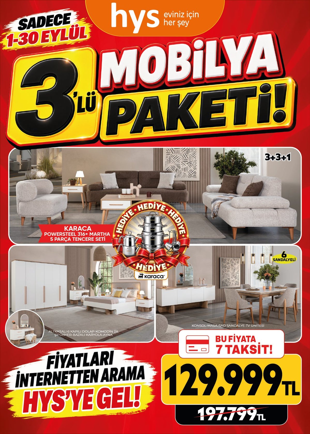 Mobilya Paketi 3'lü Model 3 Ürün ana görseli