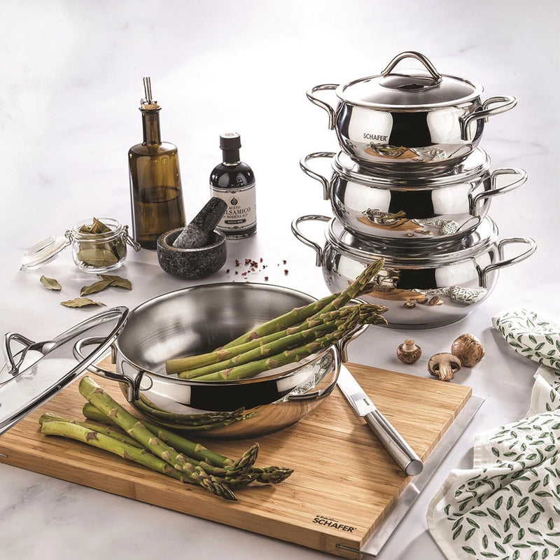 Schafer Golden Line 8 Parça Paslanmaz Çelik Tencere Seti
