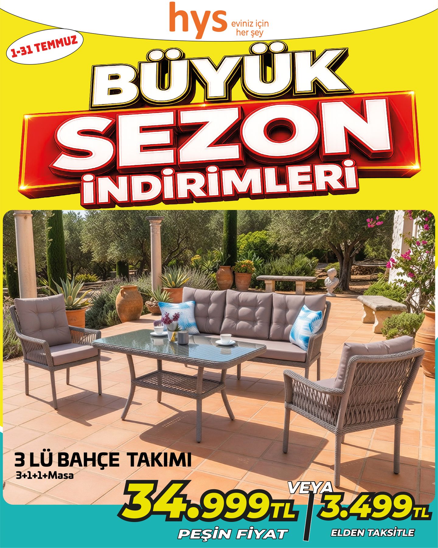 3'lü Bahçe Takımı Ürün ana görseli
