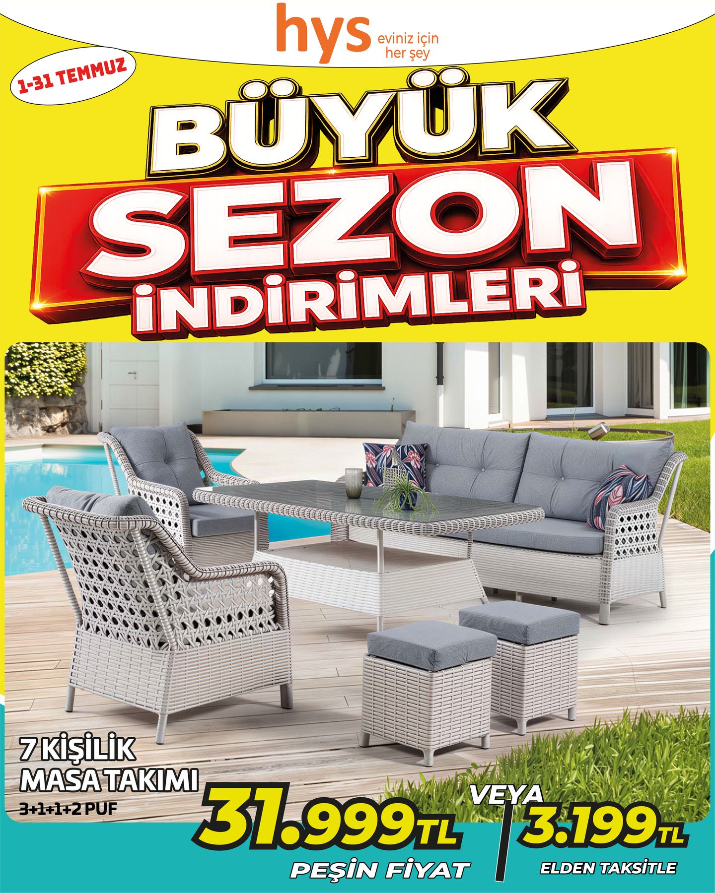 7 Kişilik Masa Takımı
