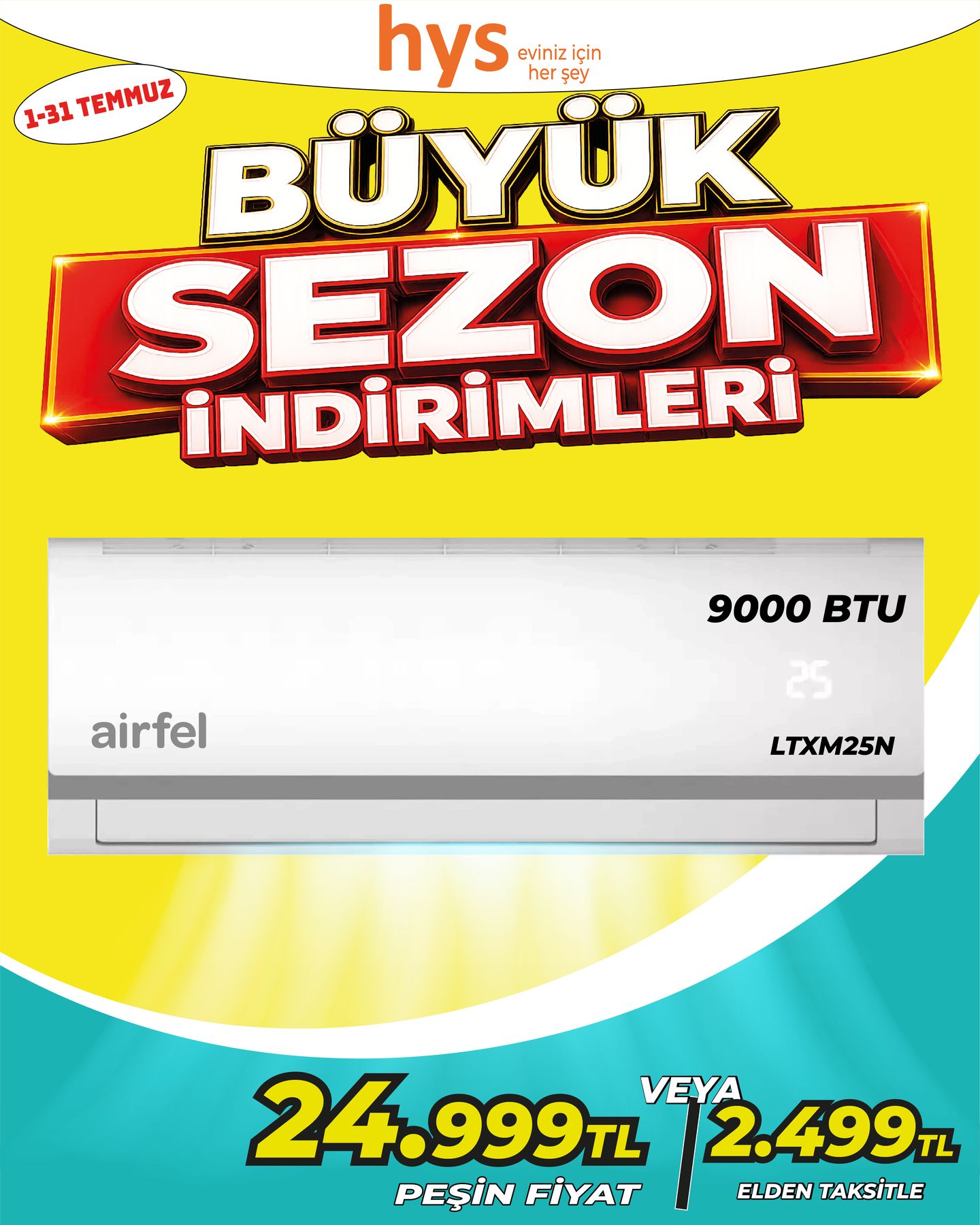 Airfel 9000 BTU Klima