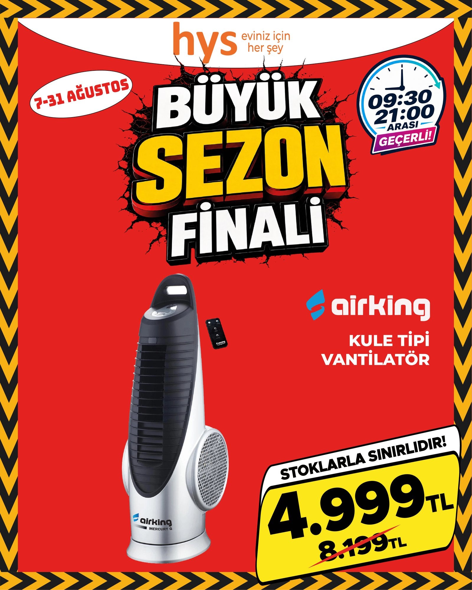 Airking Kule Tipi Vantilatör