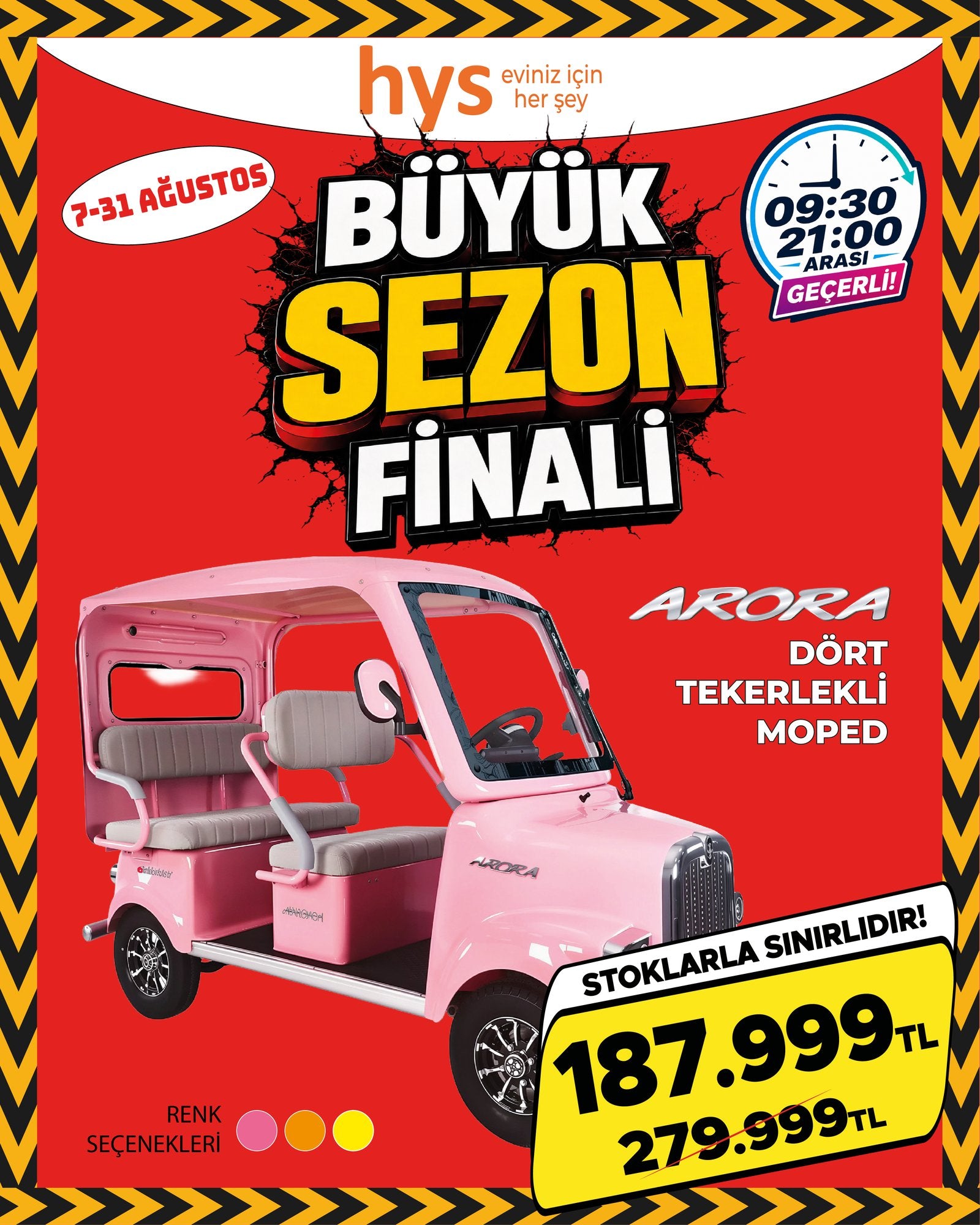 Arora Dört Tekerlekli Moped Ürün ana görseli
